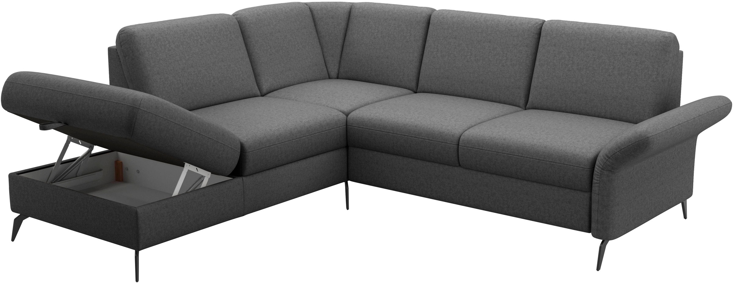 Home affaire Ecksofa »Rochelle«, optional: Armteilverstellung, klappbar, Bettkasen