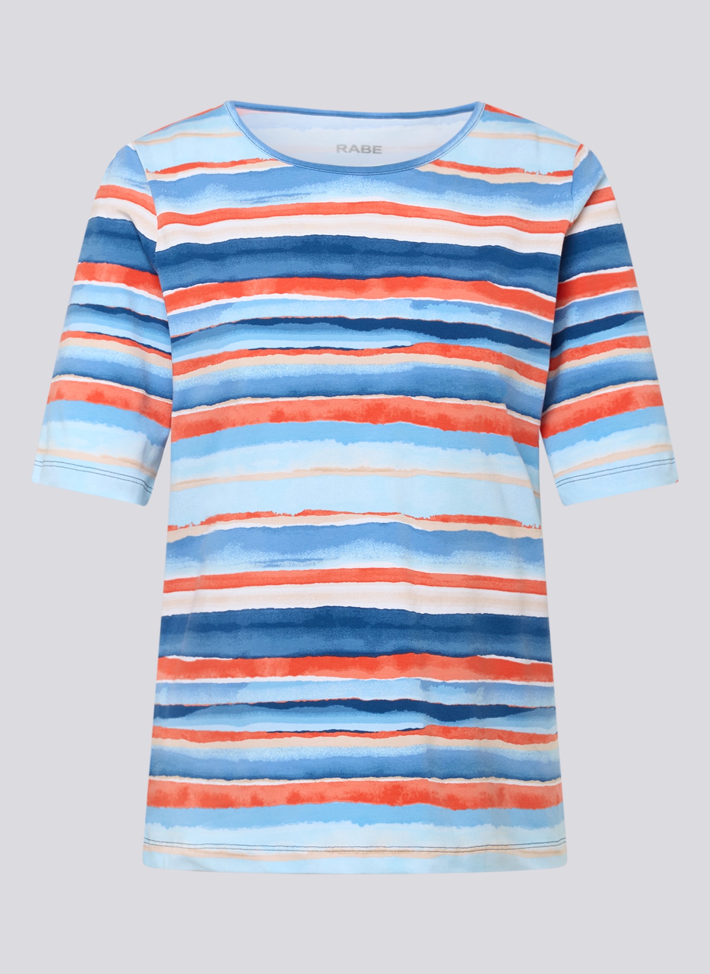 Rabe Rundhalsshirt, mit grafischem Muster