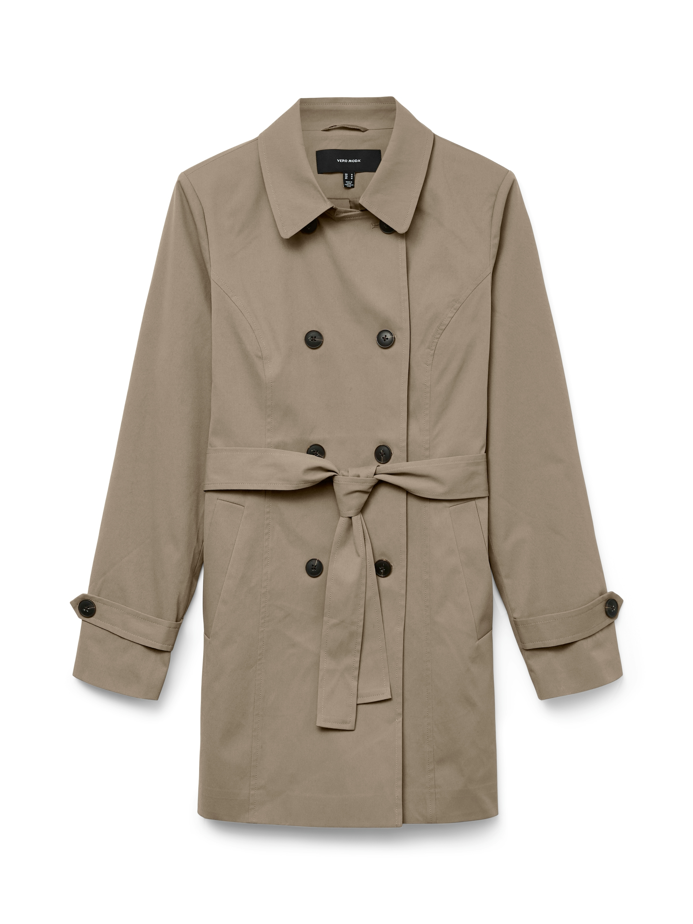Vero Moda Trenchcoat »VMCHELSEA OLIVIA TRENCHCOAT NOOS« kurzer 2-Reiher mit abnehmbarem Bindegürtel