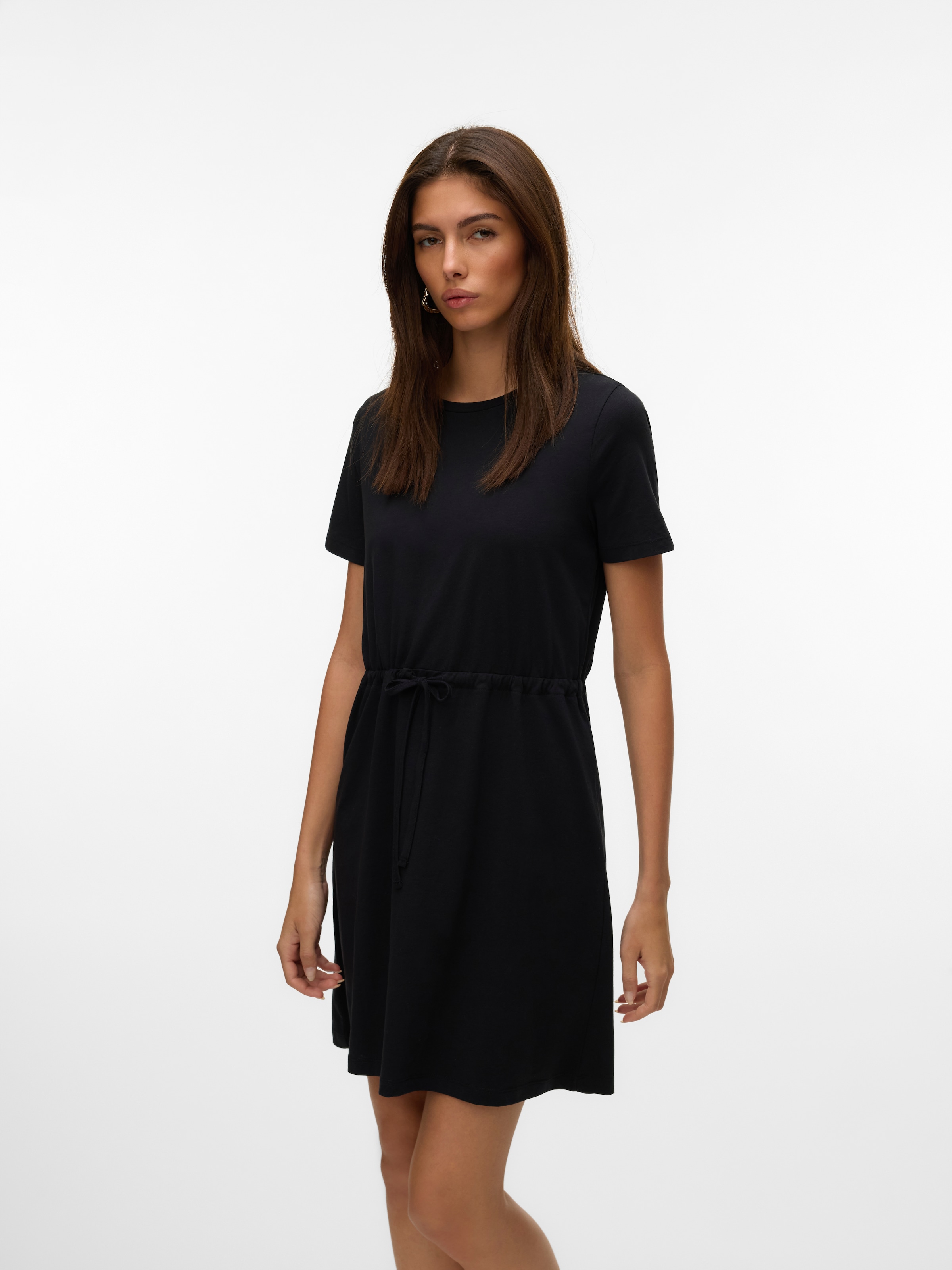 Vero Moda Shirtkleid »VMLUNA SS SHORT STRING DRESS JRS NOOS«