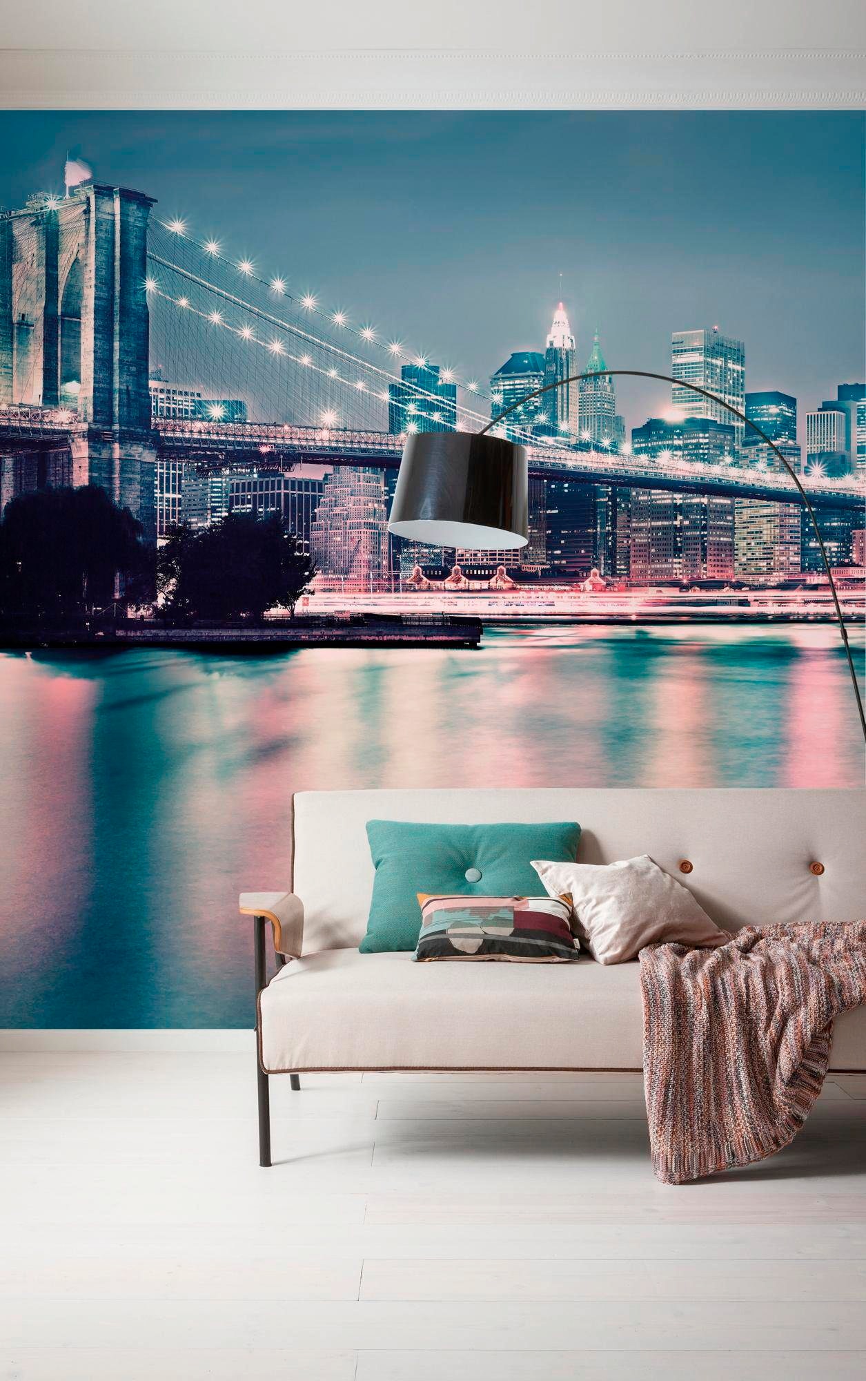 Komar Vliestapete »Digitaldruck Vlies -  Neon - Größe 300 x 250 cm« bedruckt glatt Wohnzimmer, Schlafzimmer