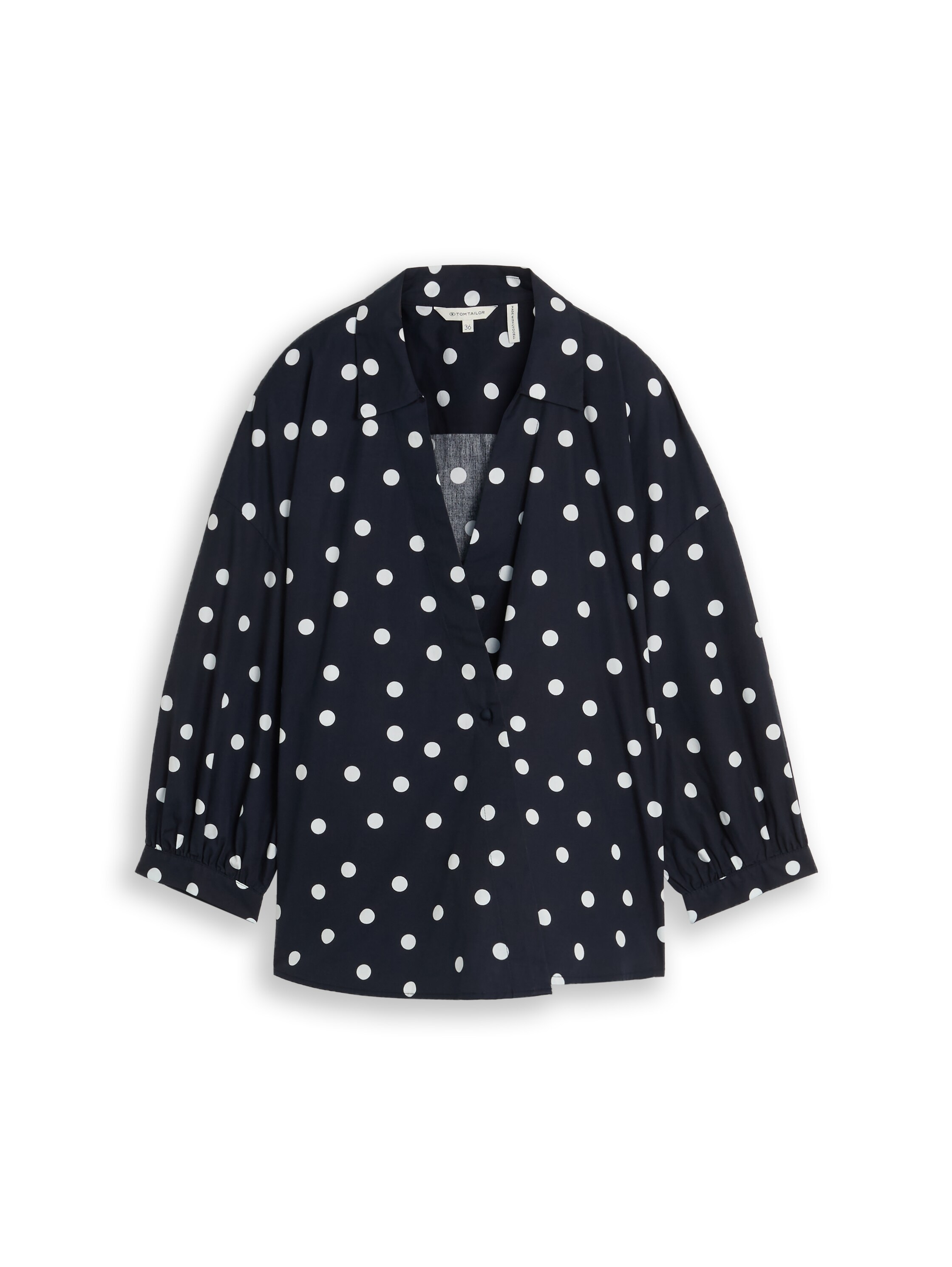 TOM TAILOR Schlupfbluse Sommerbluse mit V-Ausschnitt und Bindeband