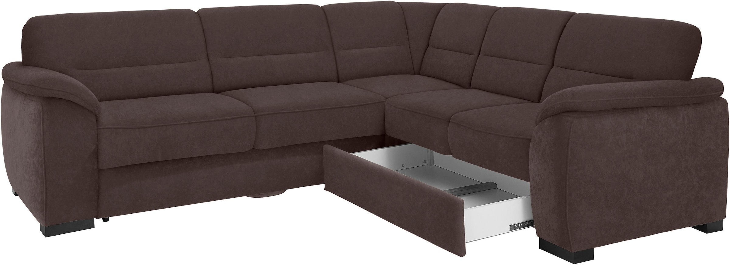 sit&more Ecksofa »Montego L-Form«, wahlweise mit Bettfunktion und Schubkasten