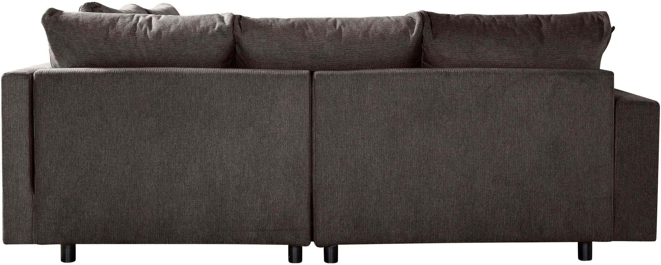 Home affaire Ecksofa »Toni L-Form«, Ottomane beidseitig montierbar, Federkern-Polsterung