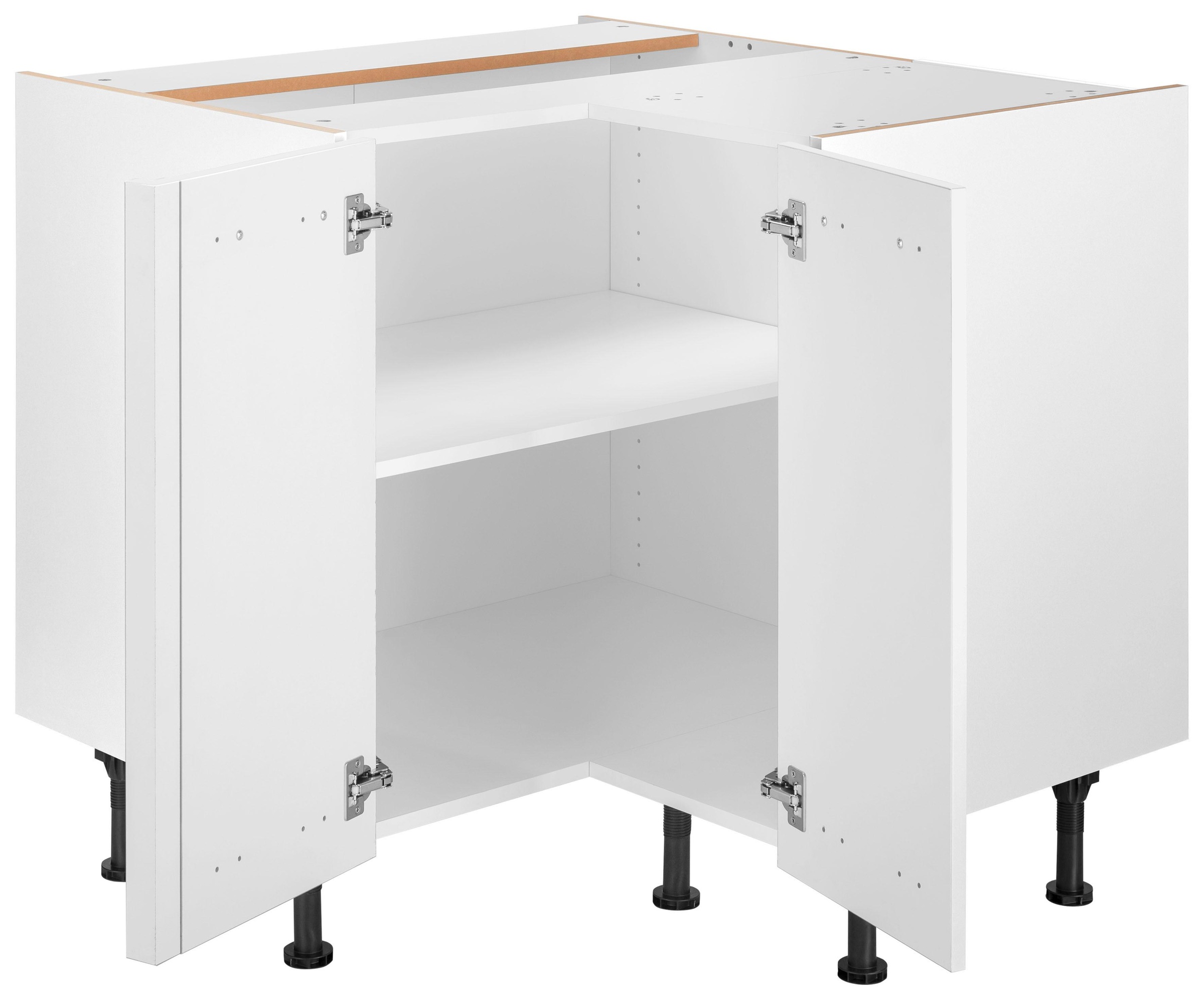 OPTIFIT Eckunterschrank »Elga«, mit Soft-Close-Funktion, höhenverstellbaren Füße, Breite 90x90 cm