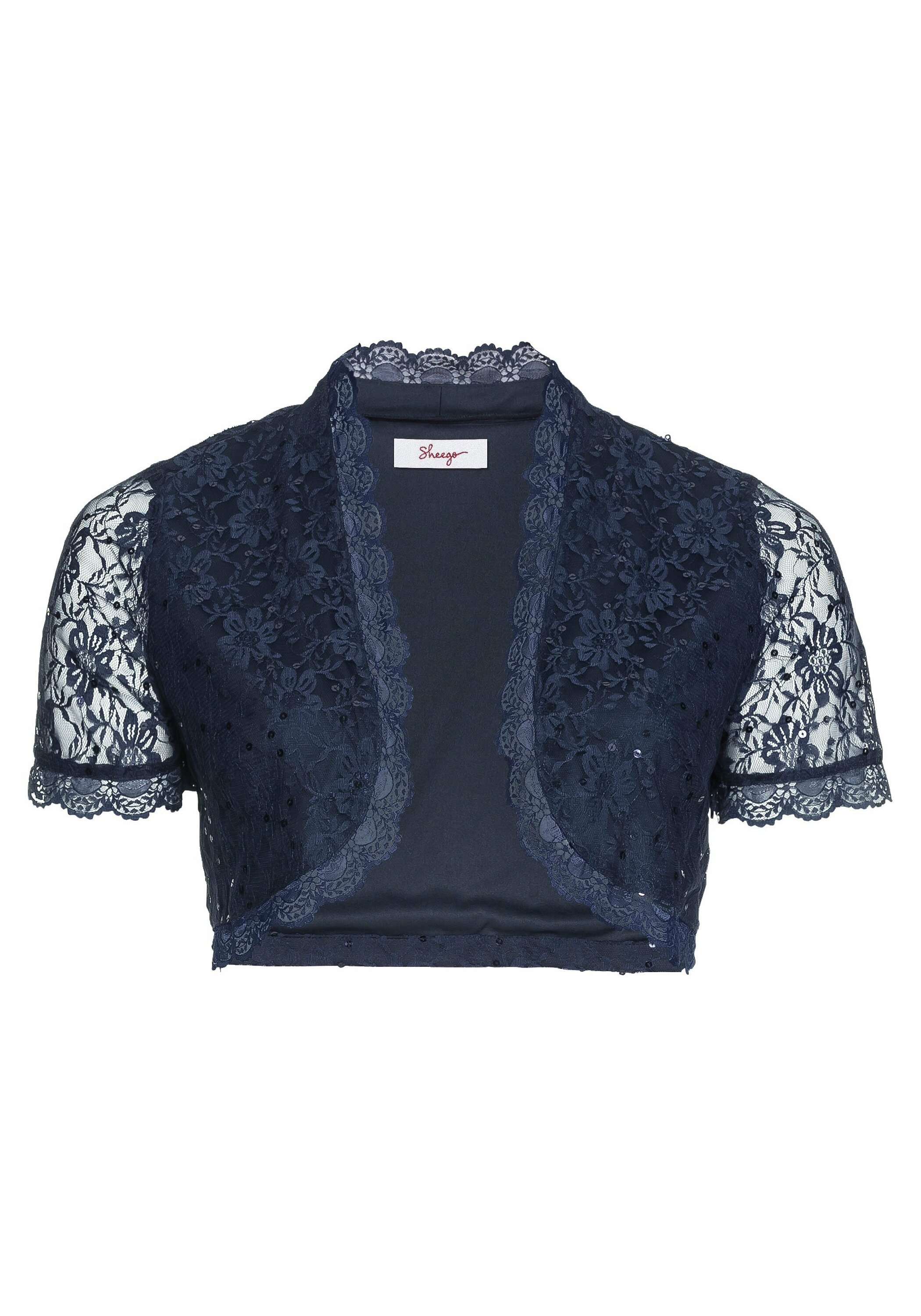 Sheego Bolero »Spitzenbolero Mit farblich passenden Pailletten besetzt«, Mit farblich passenden Pailletten besetzt