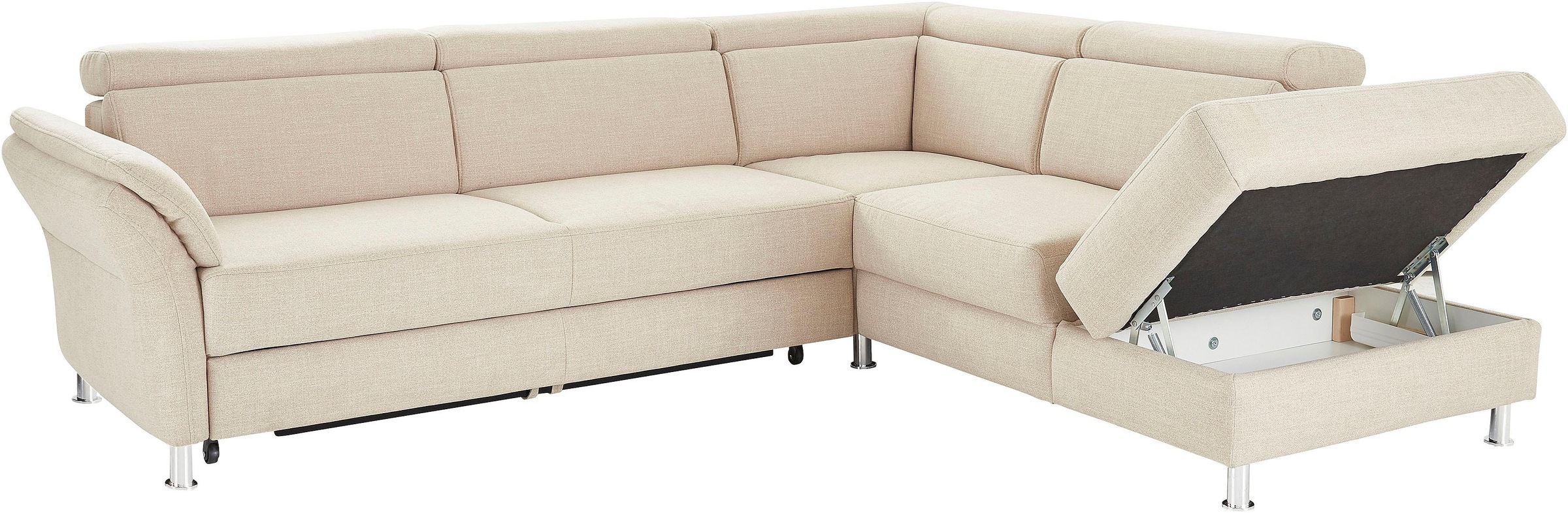sit&more Ecksofa »Avignon L-Form«, inklusive Kopfteilverstellung, wahlweise mit Bettfunktion