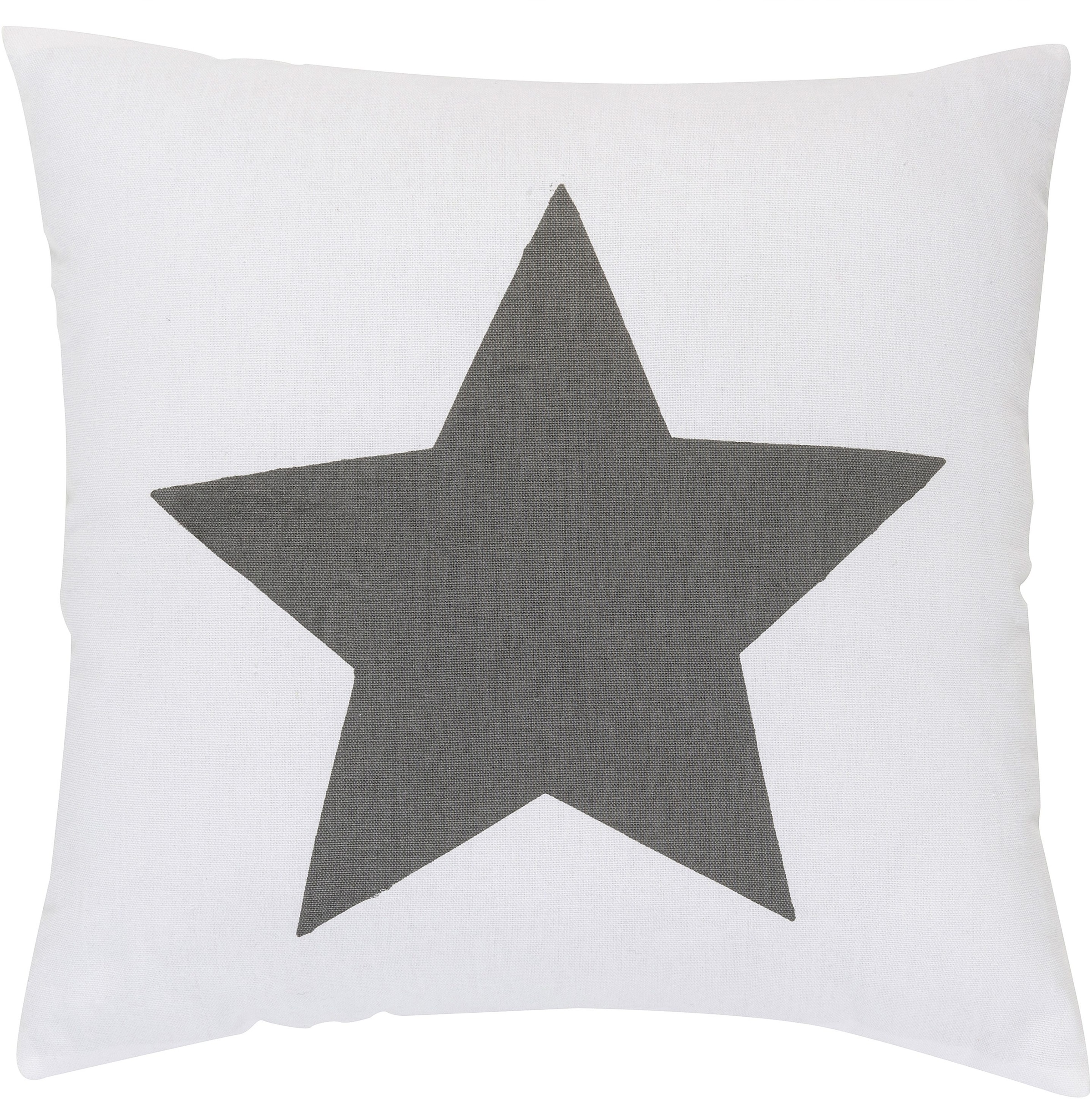 ELBERSDRUCKE Dekokissen »BIG STAR 07 grau- weiß«, (1 St.), Reißverschluss,  Kissenhülle mit Füllung, Stern, bedruckt, gemustert online kaufen