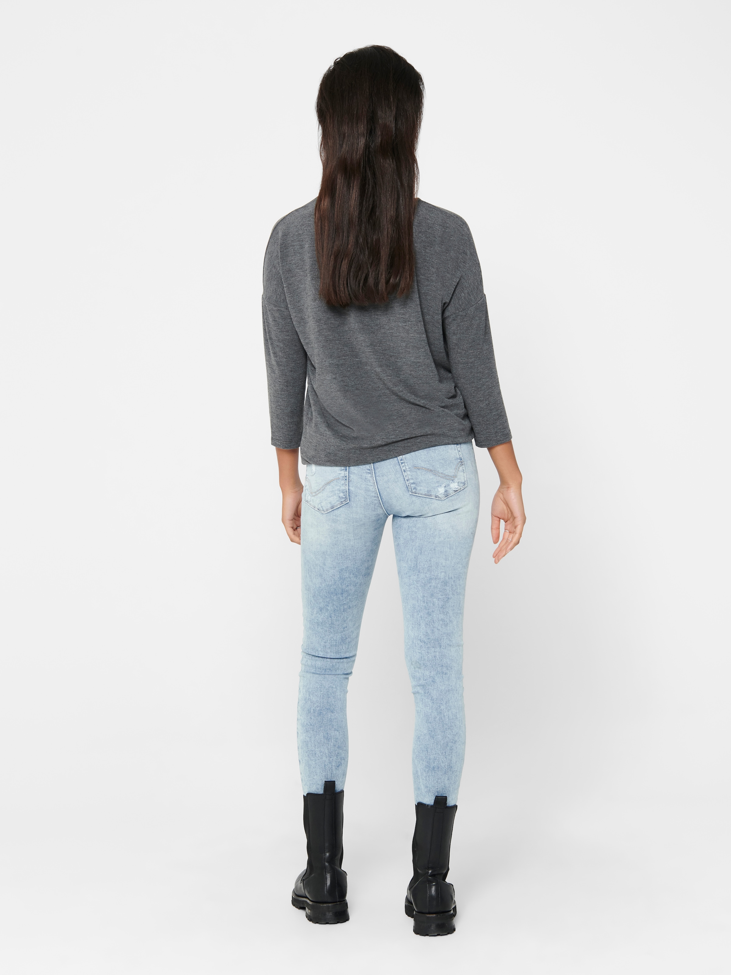 ONLY 3/4-Arm-Shirt »ONLGLAMOUR 3/4 TOP JRS NOOS« Materialmix, loose fit