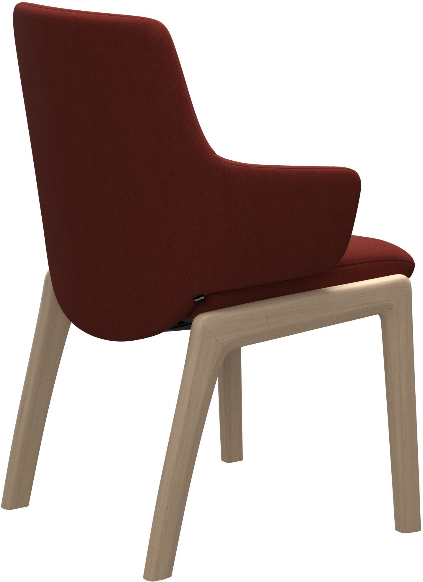 Stressless® Polsterstuhl »Laurel«, Microfaser DINAMICA, Low Back mit Armlehne, Größe L, mit abgerundeten Beinen in Schwarz