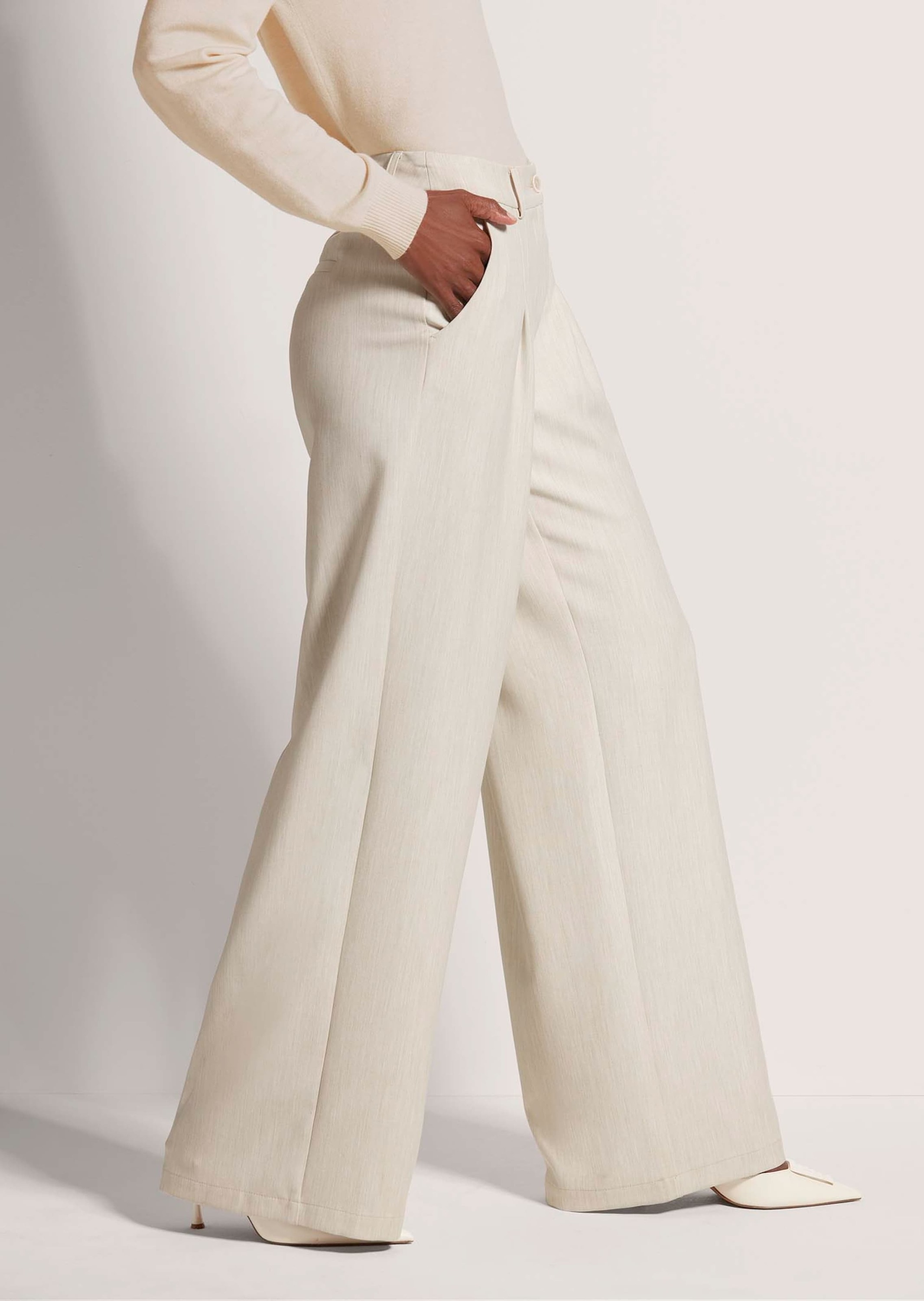 MADELEINE Bügelfaltenhose »Palazzohose Elegante Stretchhose mit Bügelfalten«