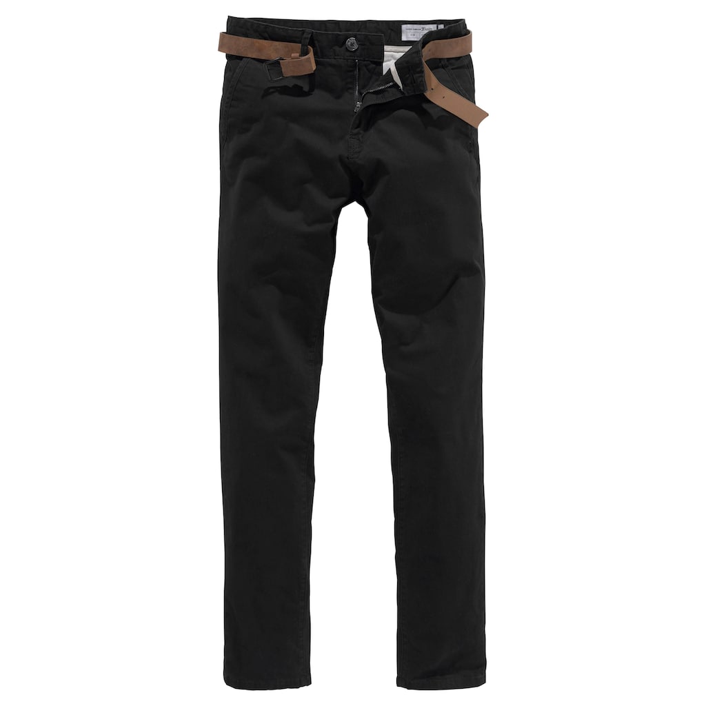 TOM TAILOR Denim Chinohose, (mit Gürtel)