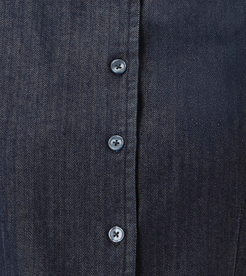 Aniston CASUAL Kurzweste aus strukturiertem, weichen Denim - NEUE KOLLEKTION