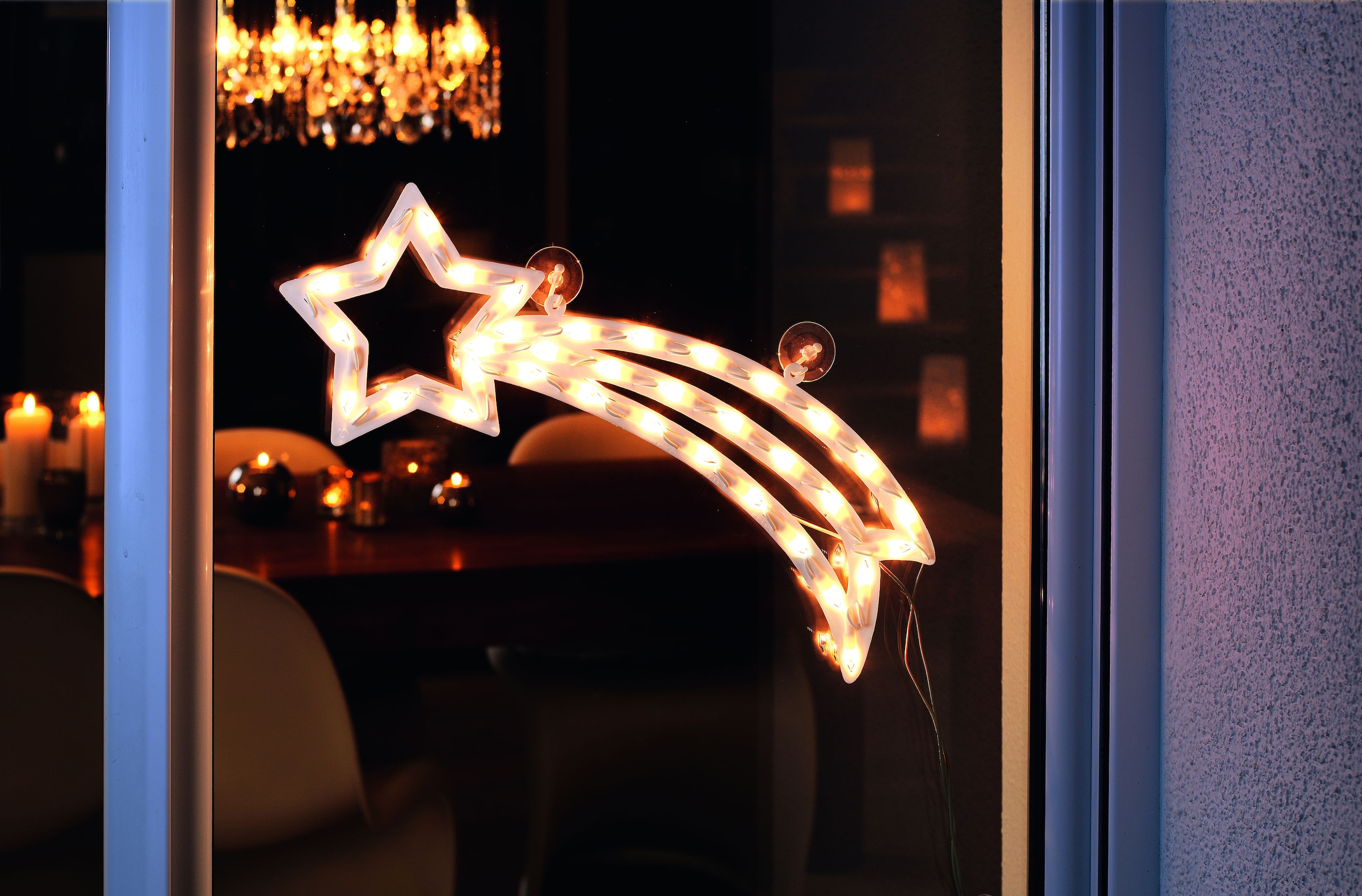 KONSTSMIDE LED Stern »Weihnachtsstern, 35 Weihnachtsdeko«, LED flammig-flammig, 3 | 35 Jahren Garantie weiße Komet, online Fenstersilhouette, Dioden kaufen mit XXL warm