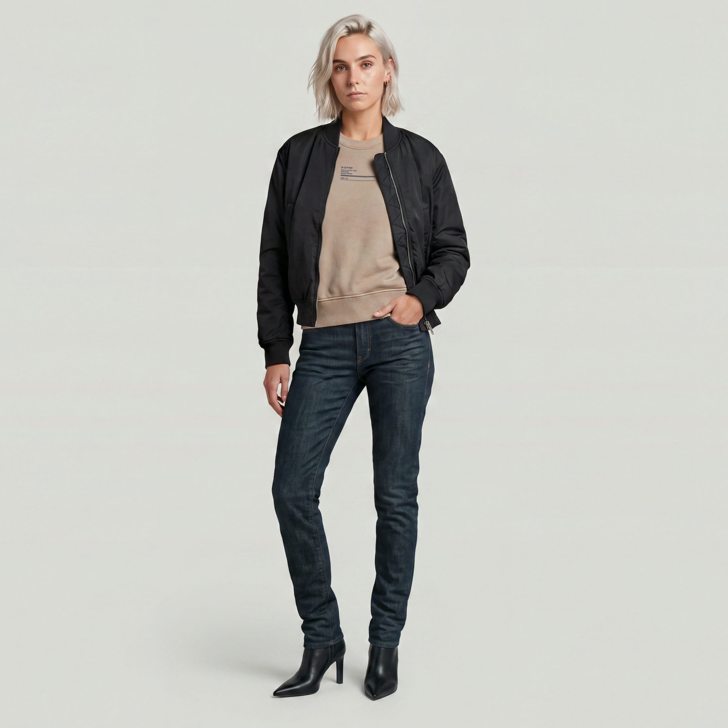 G-STAR Sweater »Regular Graphic Wmn«, mit dezentem Print, Baumwollqualität
