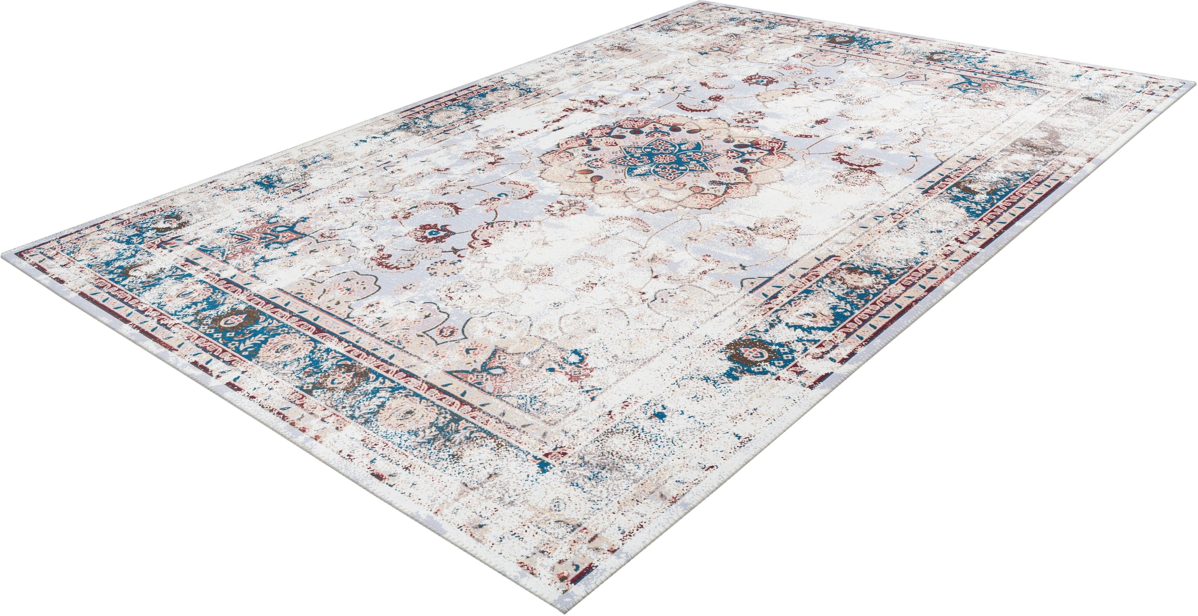 calo-deluxe Teppich »Castor 100«, rechteckig, 6 mm Höhe, Kurzflor, Vintage-Design, Wohnzimmer