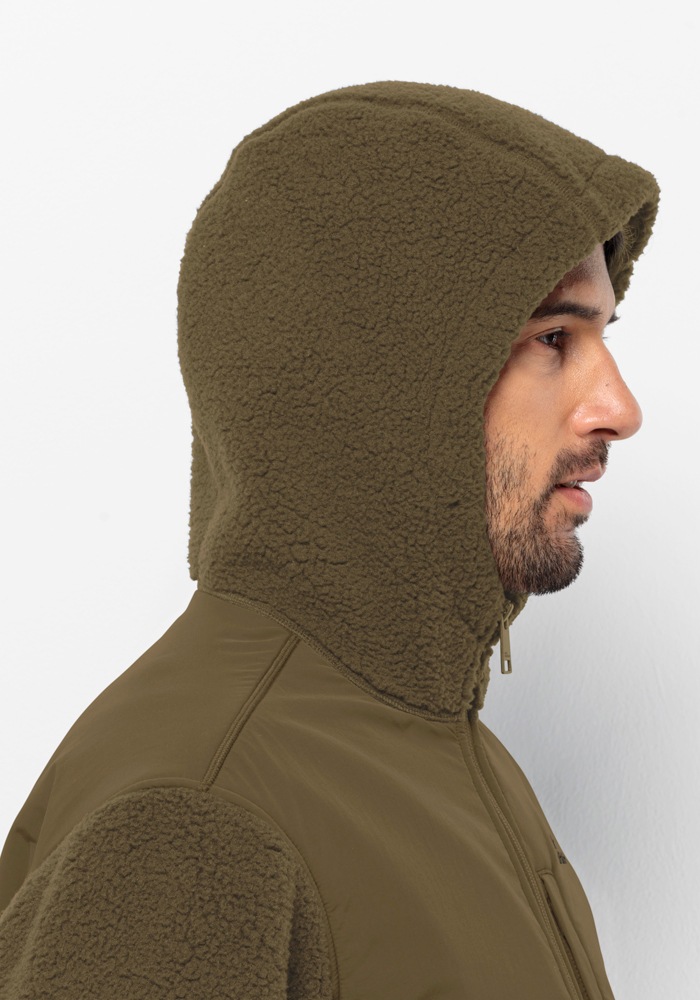 Jack Wolfskin Fleecejacke »FELSLICHT HOODED JKT M«, mit Kapuze