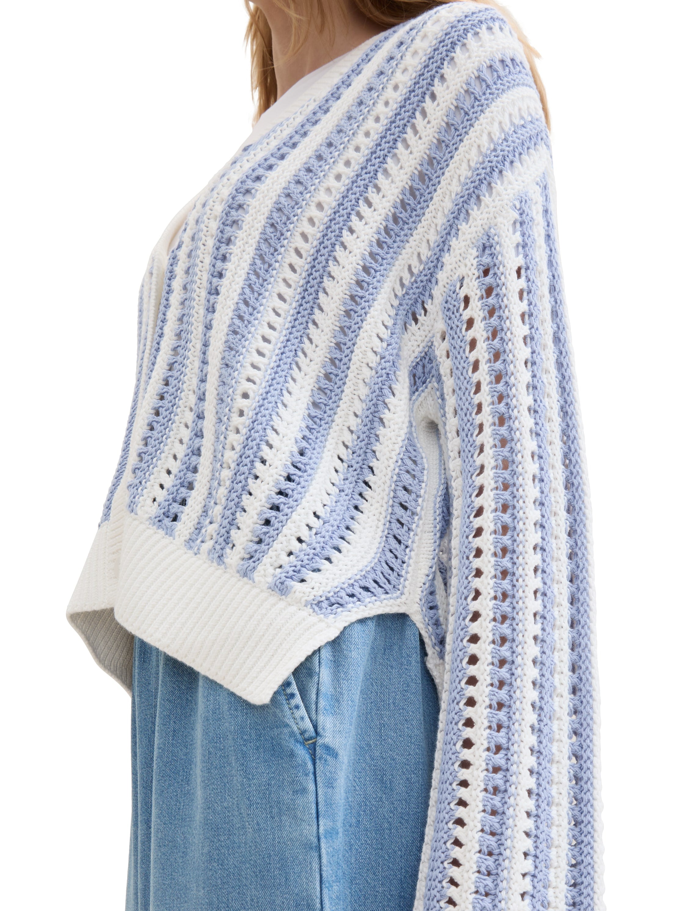 TOM TAILOR Denim Cardigan, aus Strick und mit Knopfleiste