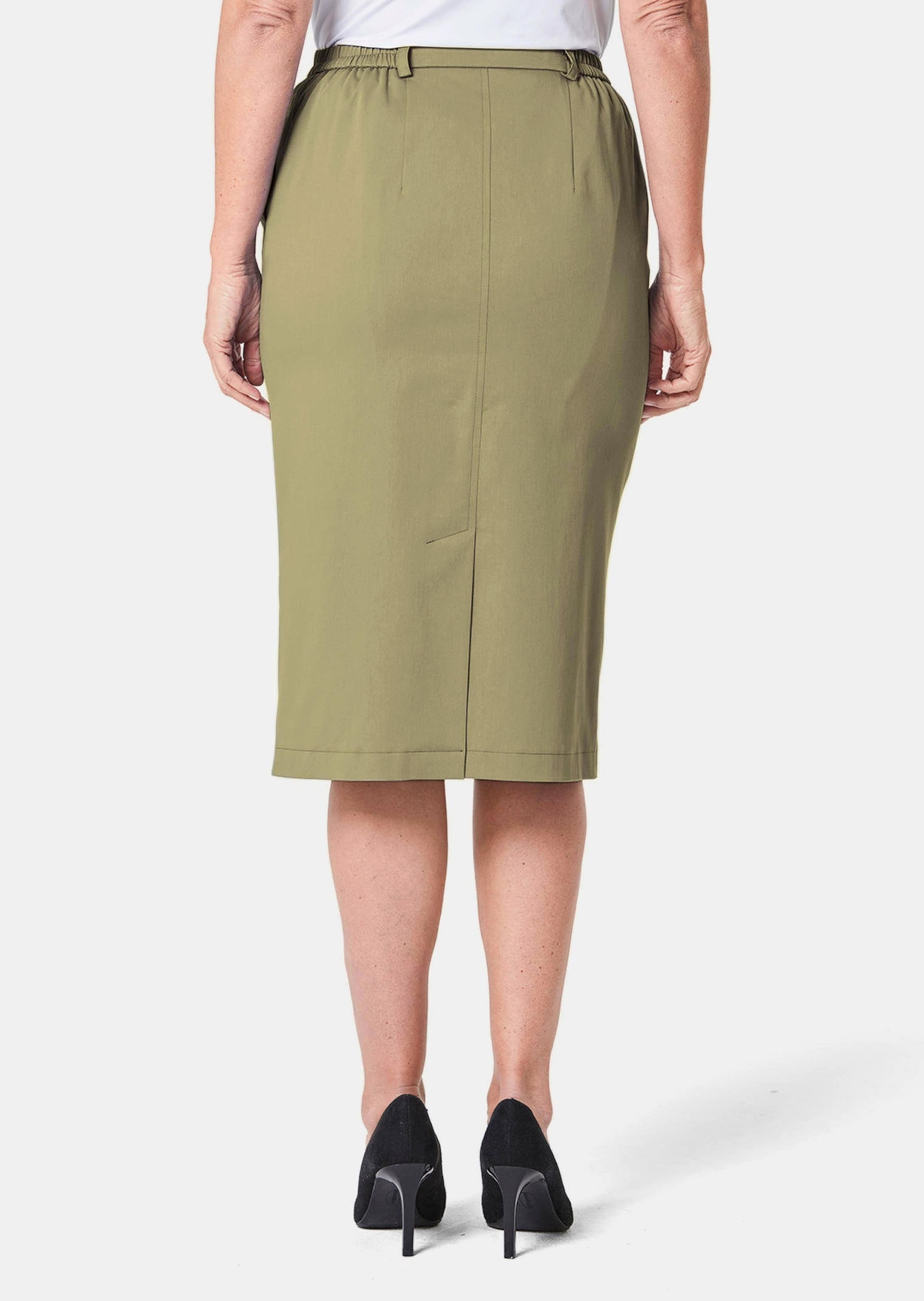 GOLDNER Midirock »Sportlich eleganter Satinrock«