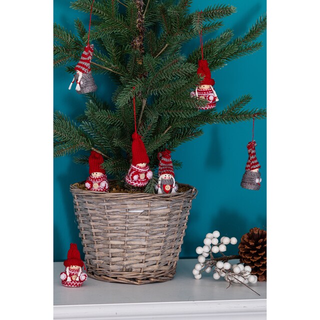 Myflair Möbel & Accessoires Weihnachtsfigur »Weihnachtsdeko rot«,  Wollwichtel Baumhänger, Länge ca. 7 cm auf Raten bestellen