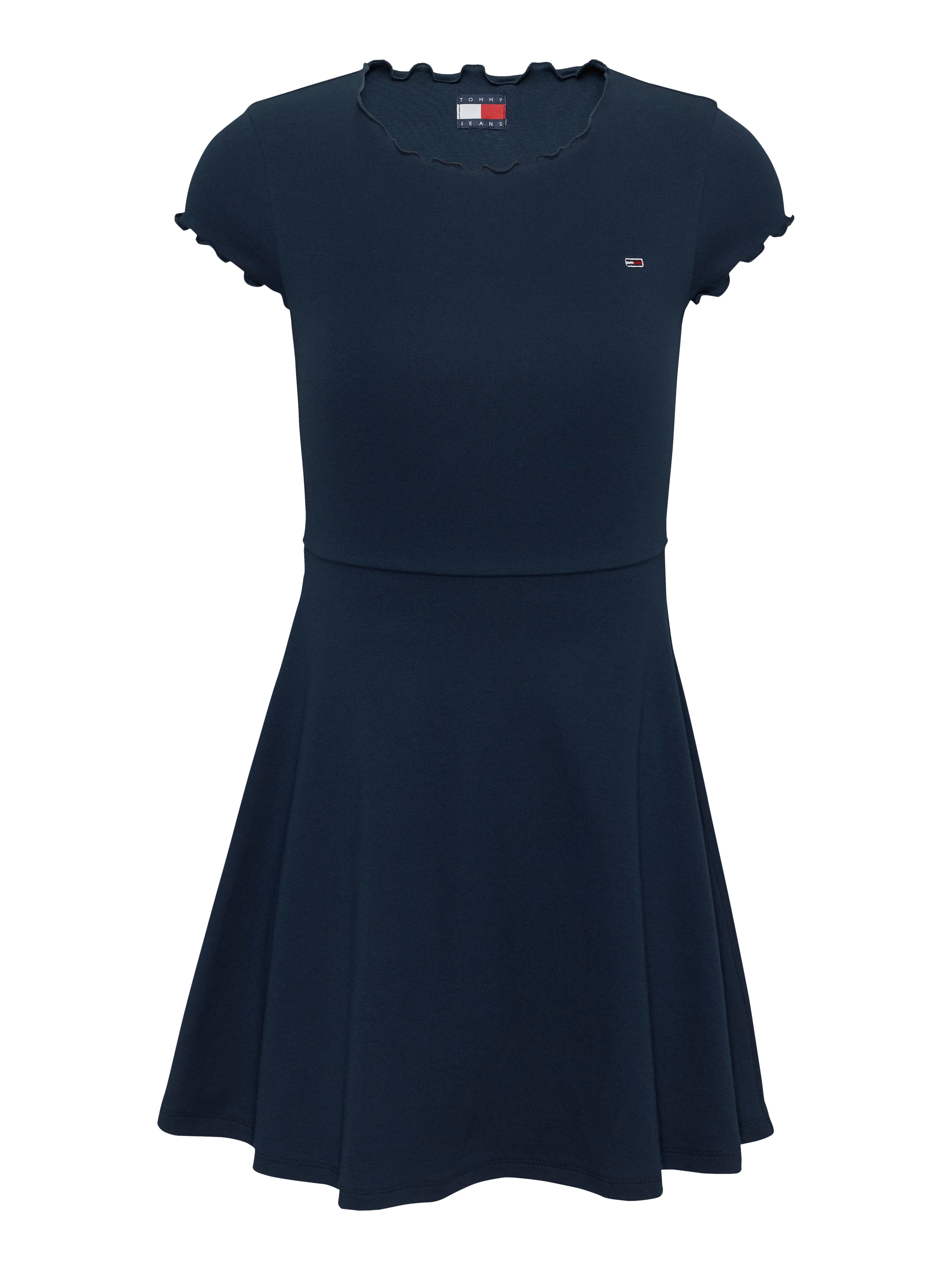 Tommy Jeans Curve Skaterkleid »TJW BABYLOCK F&F DRESS EXT«, in Großen Größen, Fit & Flare Form