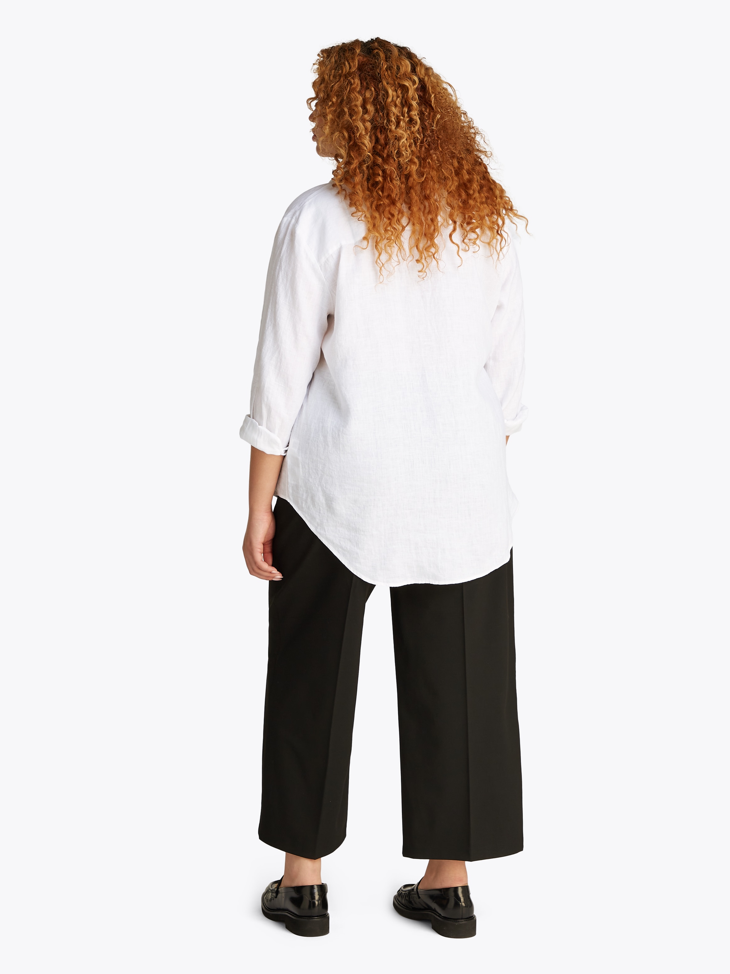 Tommy Hilfiger Curve Hemdbluse »CRV ESS LINEN RELAXED SHIRT«, in Großen Größen, Leinenqualität