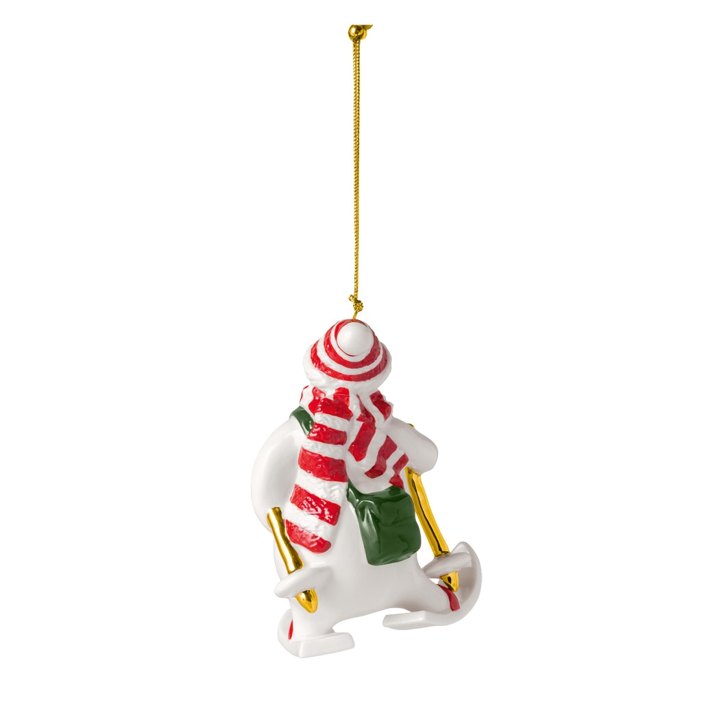 Villeroy & Boch Weihnachtsfigur »Ornament Schneemann 2026 Christmas Classics 7,3 x 6,8 x 9,9 cm weiß-gold« Nur Dekoration