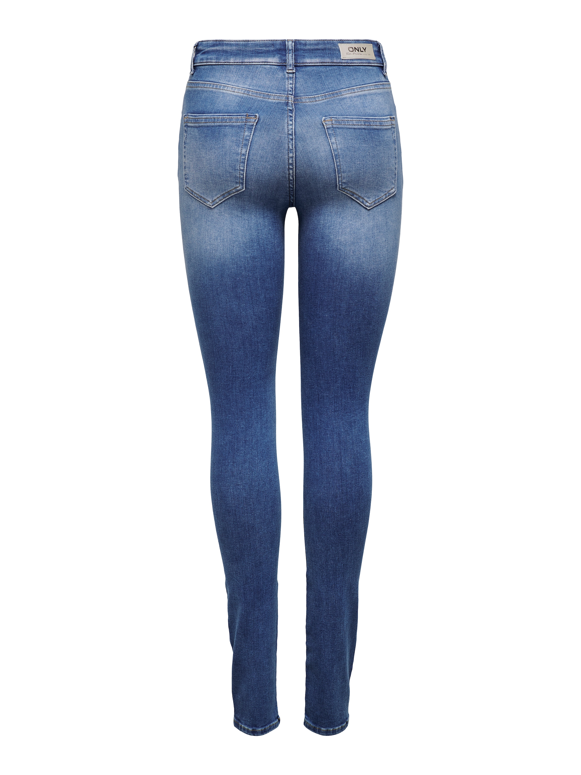 ONLY Skinny-fit-Jeans »ONLBLUSH – Skinny Fit Jeans mit extra engem Schnitt«, Abriebeffekte, modisch, skinny fit, Eingrifftaschen, unifarben

