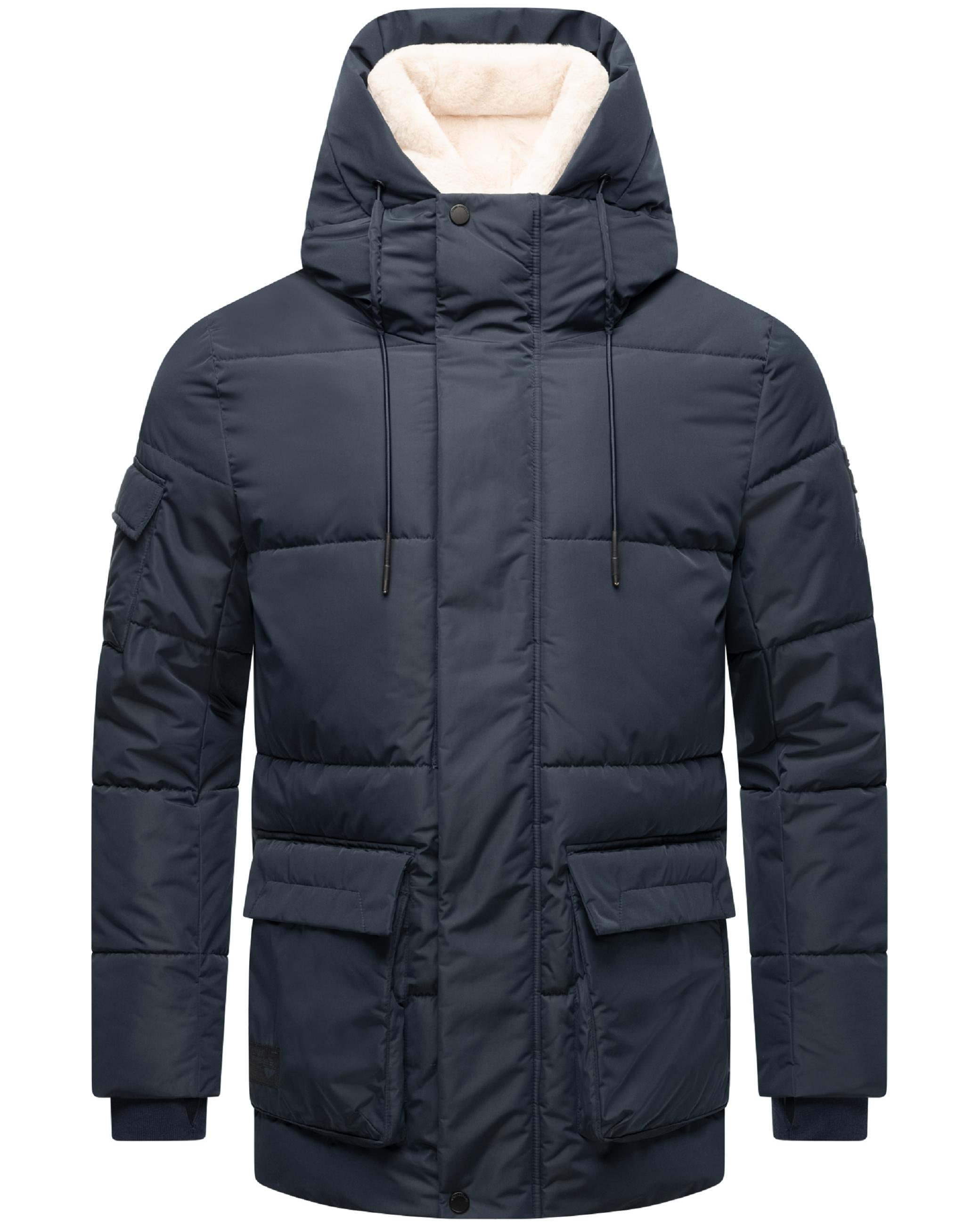 Stone Harbour Winterjacke »Winterjacke Lauroo XX«, mit Kapuze, urbane Herren Steppjacke mit kuscheligem Teddyfleece