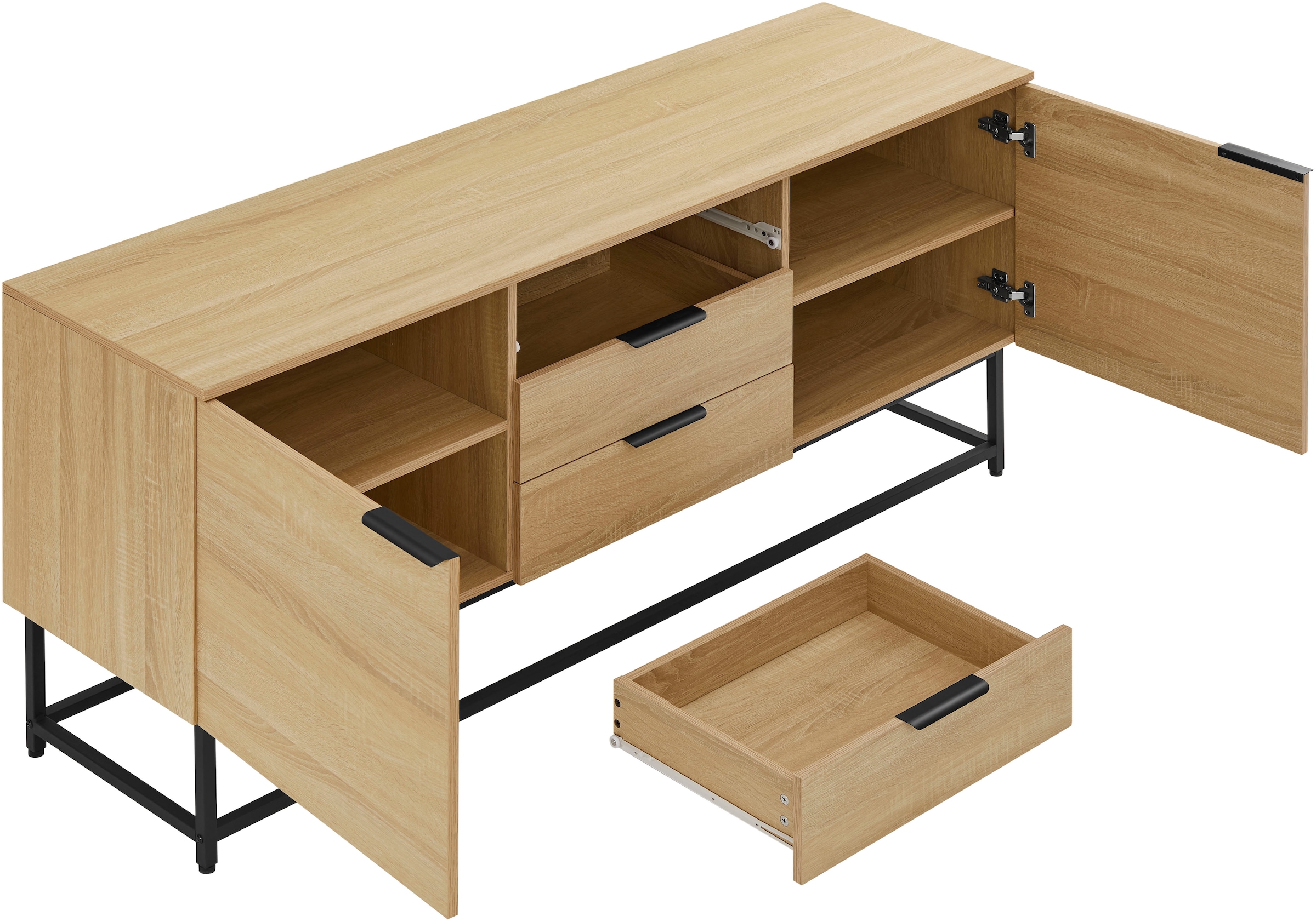 OTTO home Sideboard »Tayler« pflegeleichte Melaminoberfläche, Metallgestell, Breite 160 cm