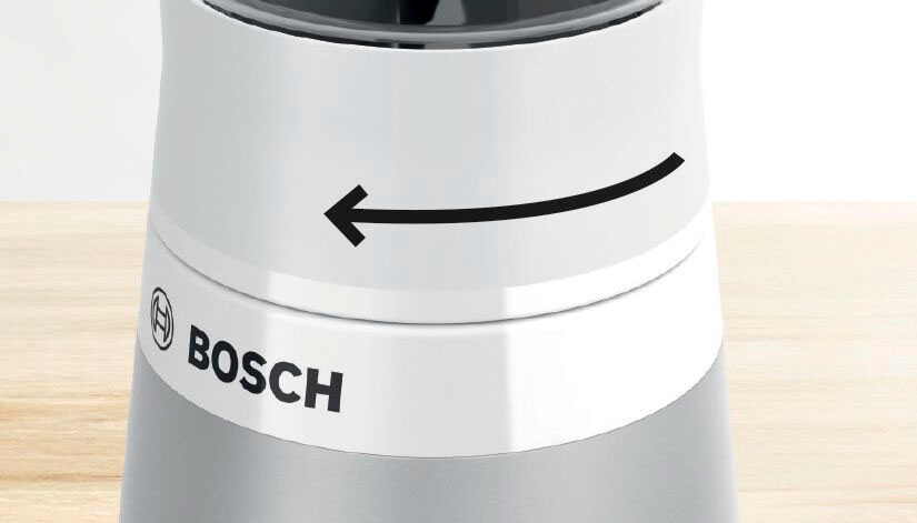 BOSCH Standmixer »VitaPower Serie 2 MMB2111T, Mini-Mixer, 0,6l ToGo, 40.000 U/Min, weiß«, 450 W, ToGo Flasche aus Tritan, Trinkdeckel, 4 Klingen, Made in Europe