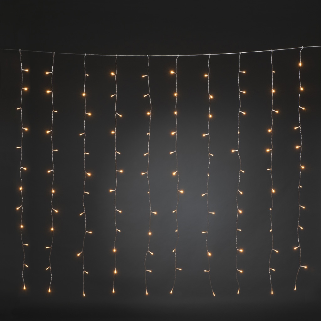 KONSTSMIDE LED-Lichtervorhang »Weihnachtsdeko«, 120 bernsteinfarbene Dioden