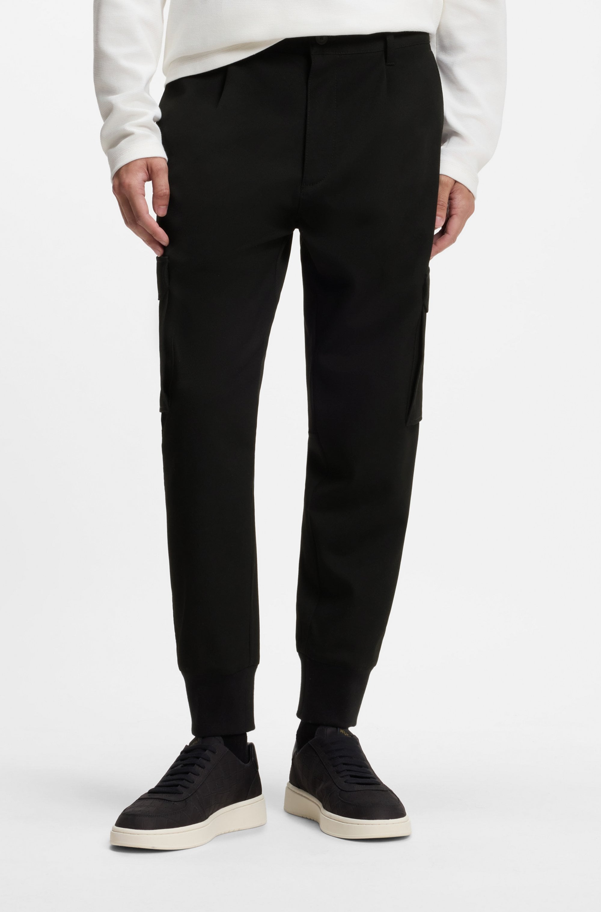 HUGO Cargohose »Glavin«  Slim Fit, tapered leg, Bundfalten vorne