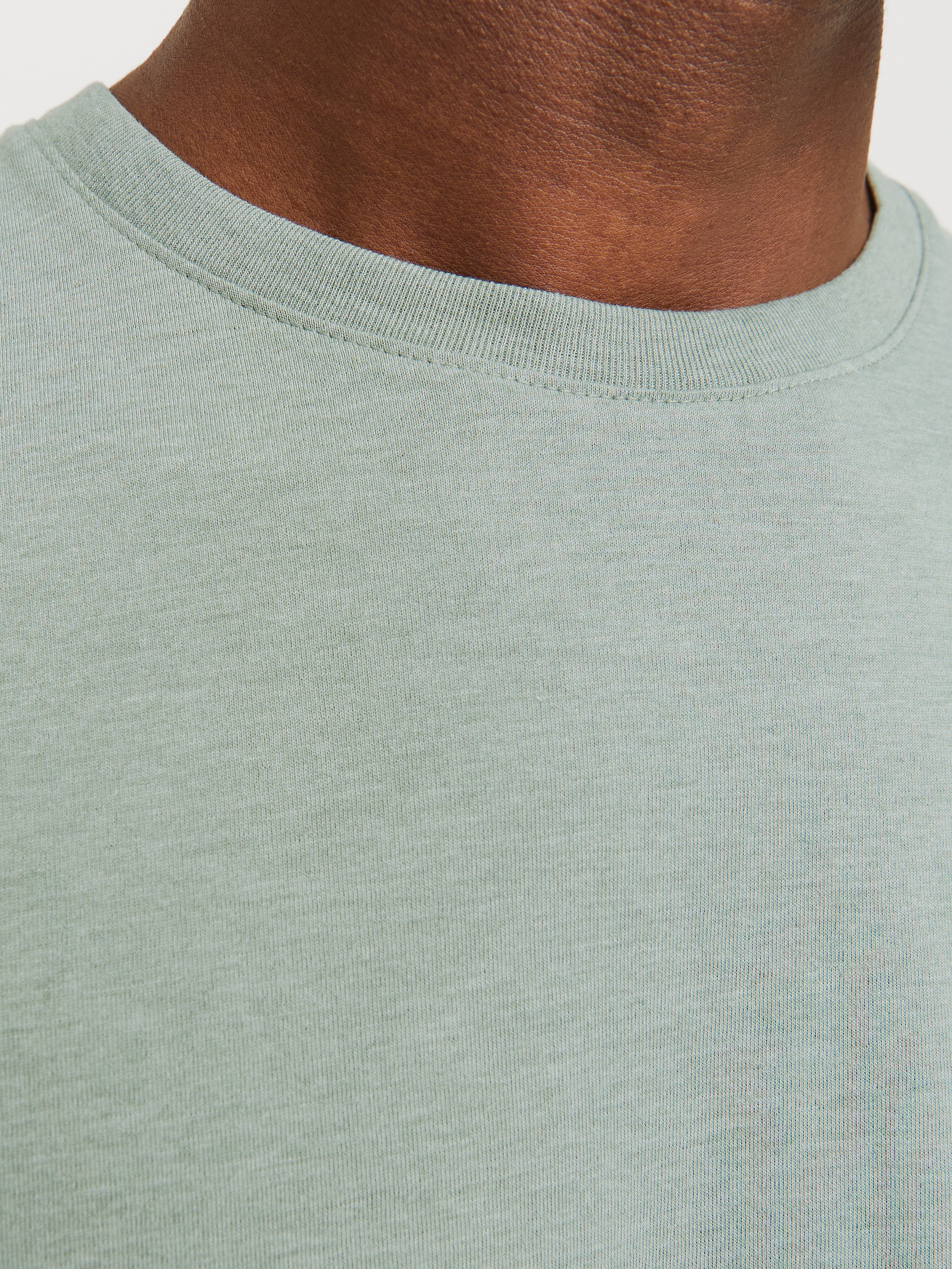 Jack & Jones Rundhalsshirt »JJEORGANIC MELANGE TEE SS O-NECK NOOS«, in Melange Optik