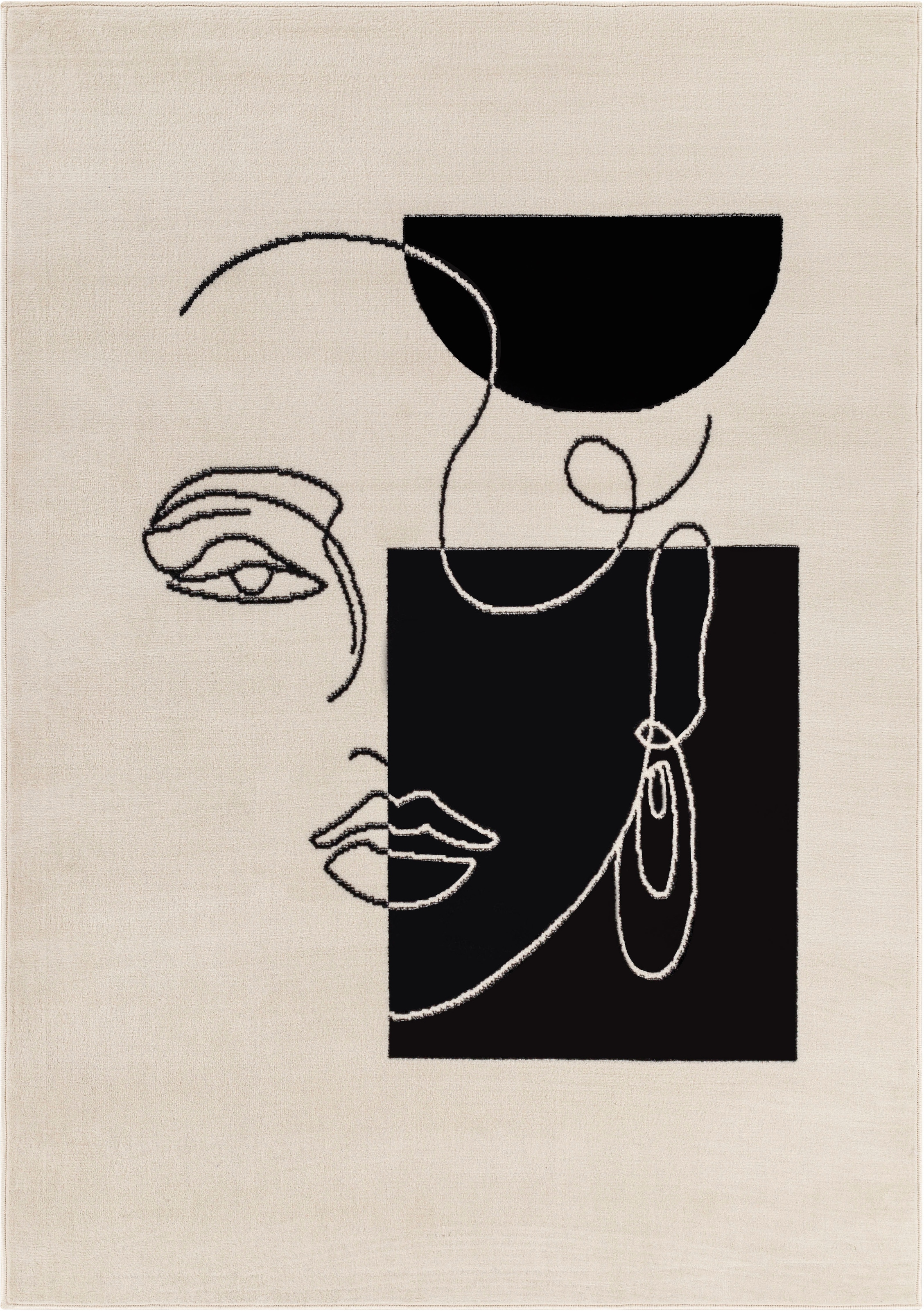 Livabliss Teppich »COBO« rechteckig 11 mm Höhe Skandi Design, Modern Boho Kurzflor Wohnzimmerteppich, Schlafzimmer