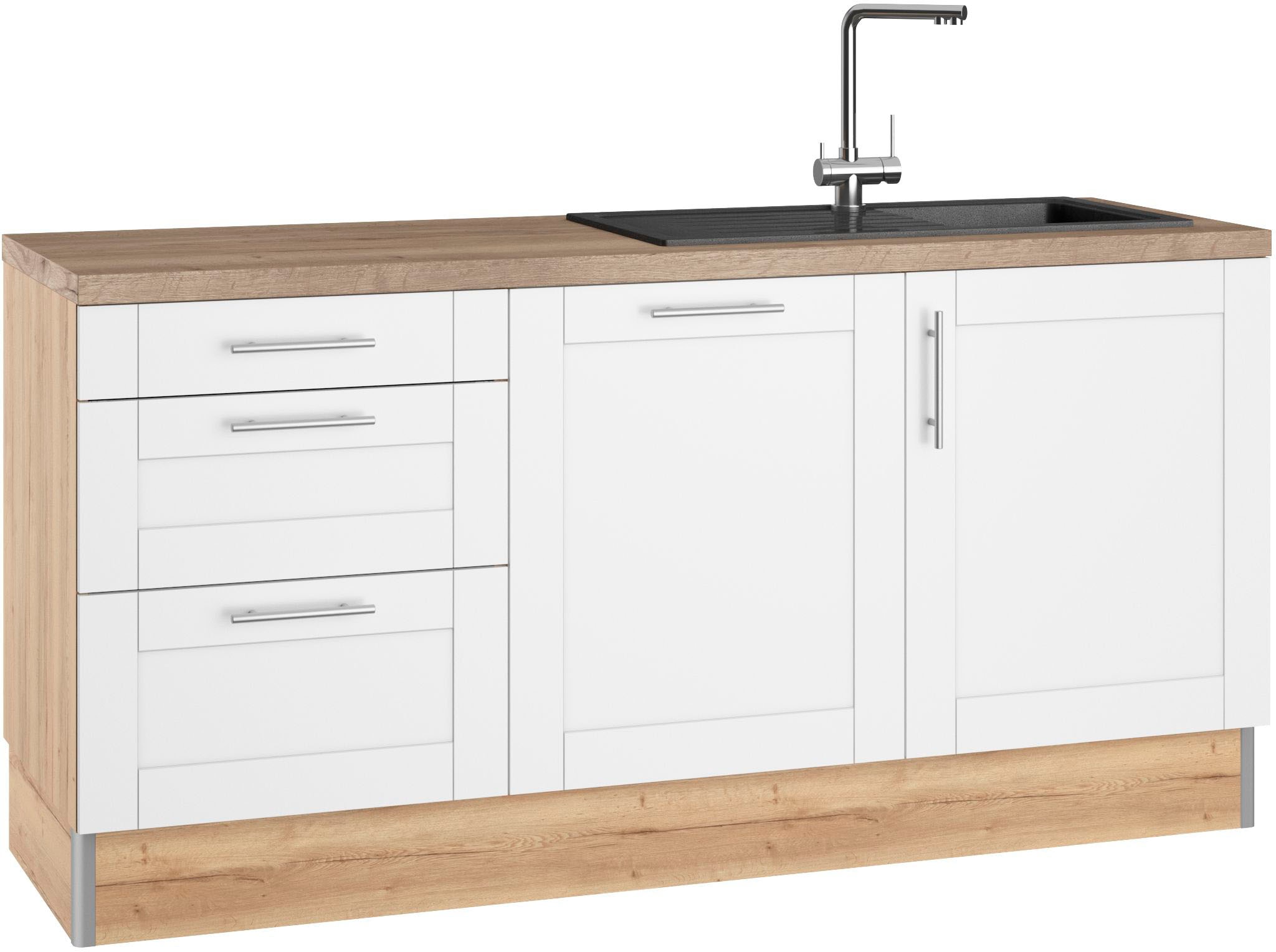 OPTIFIT Küche »Ahus«, 180 cm breit, wahlw.mit E-Geräten, Soft Close Funktion, MDF Fronten