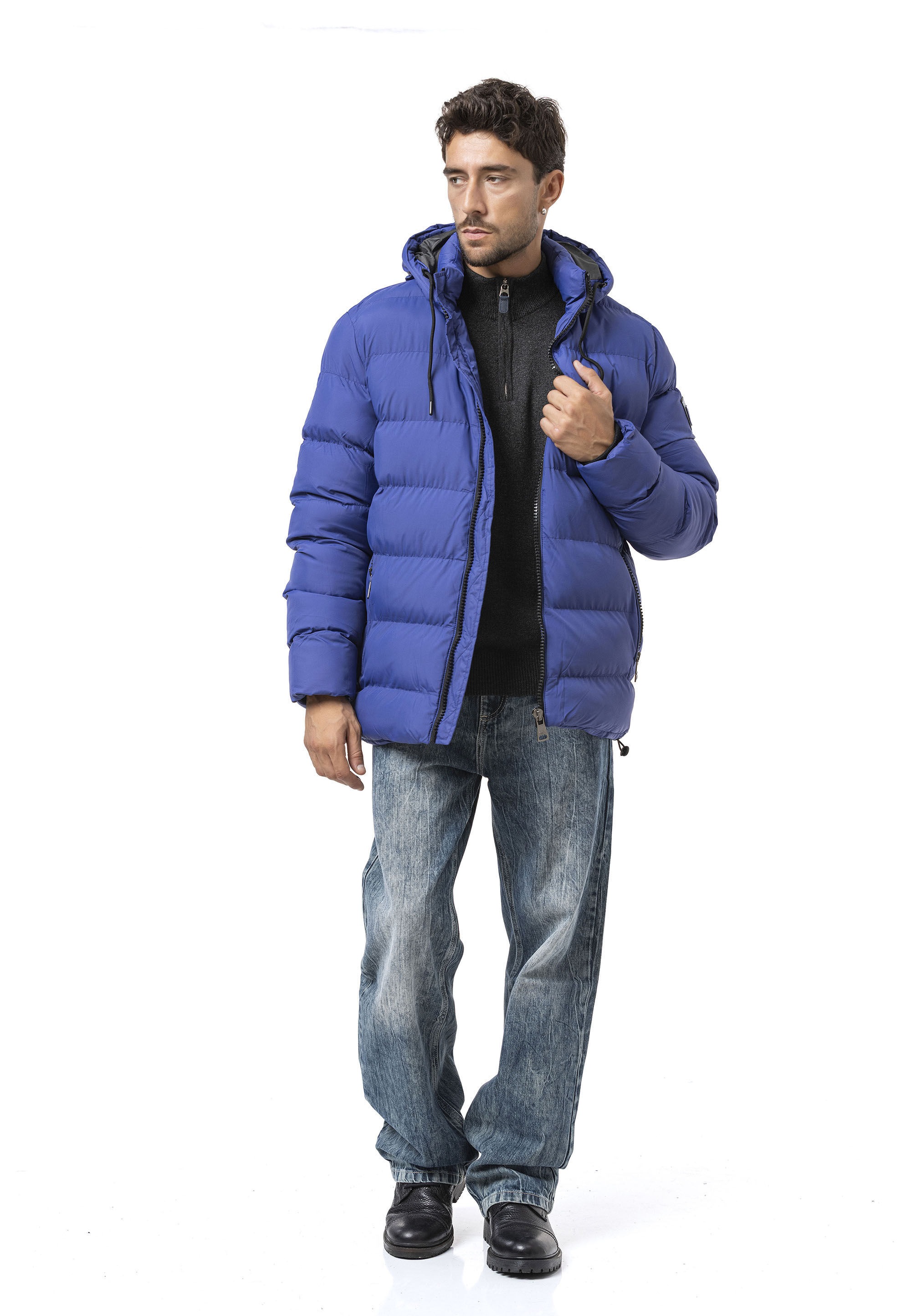 Cipo & Baxx Winterjacke »Cipo & Baxx Jacke« mit Kapuze im Steppdesign