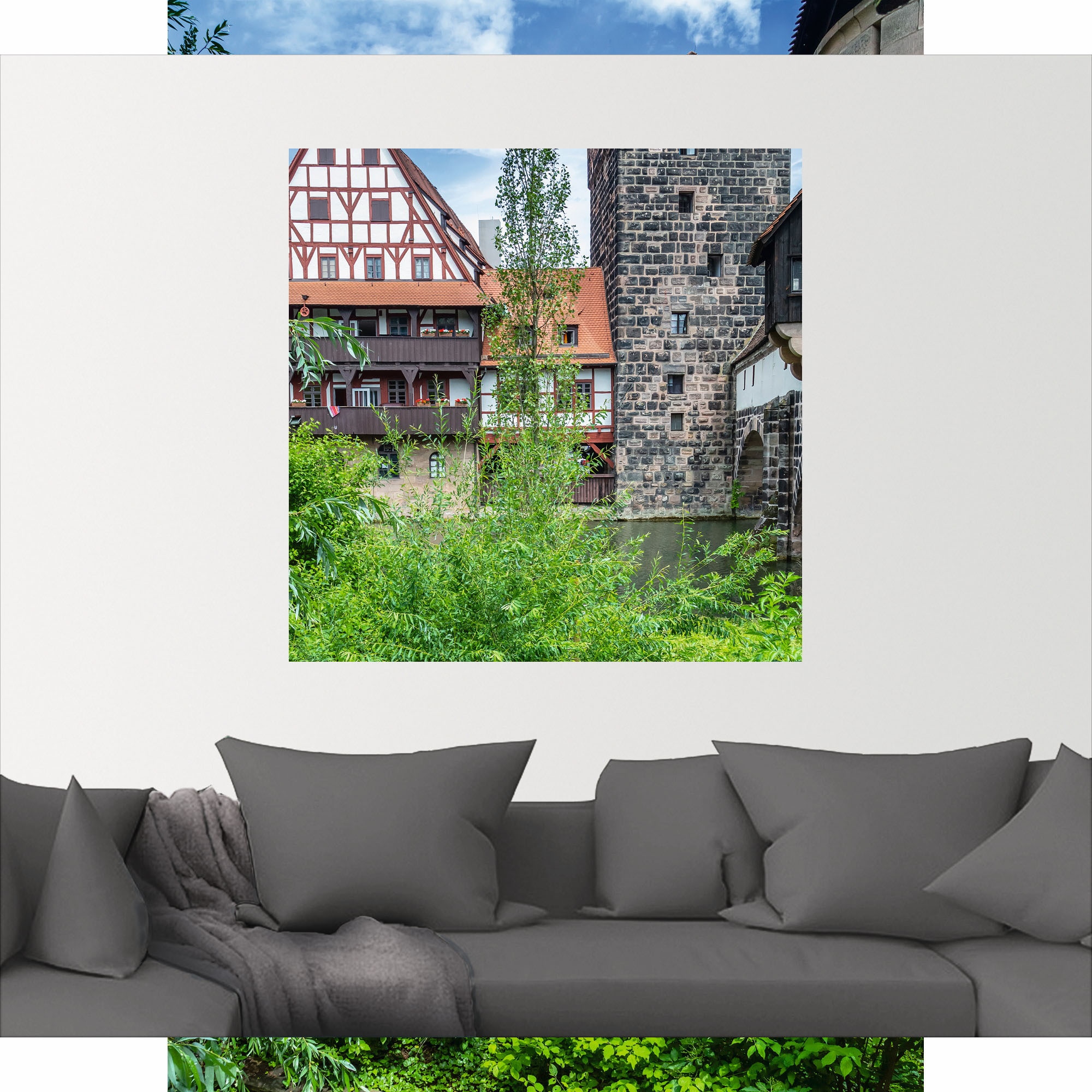 Artland Wandbild »NÜRNBERG Weinstadel WasserturmHenkersteg«, Nürnberg, (1 St.), als Alubild, Leinwandbild, Wandaufkleber oder Poster in versch. Größen