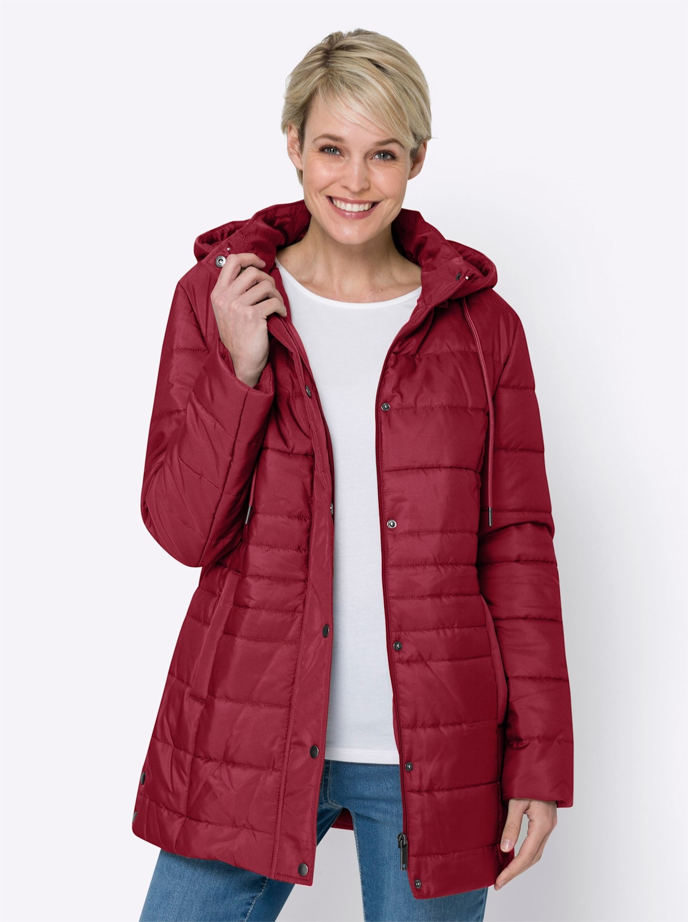 Classic Basics Steppjacke, mit Kapuze