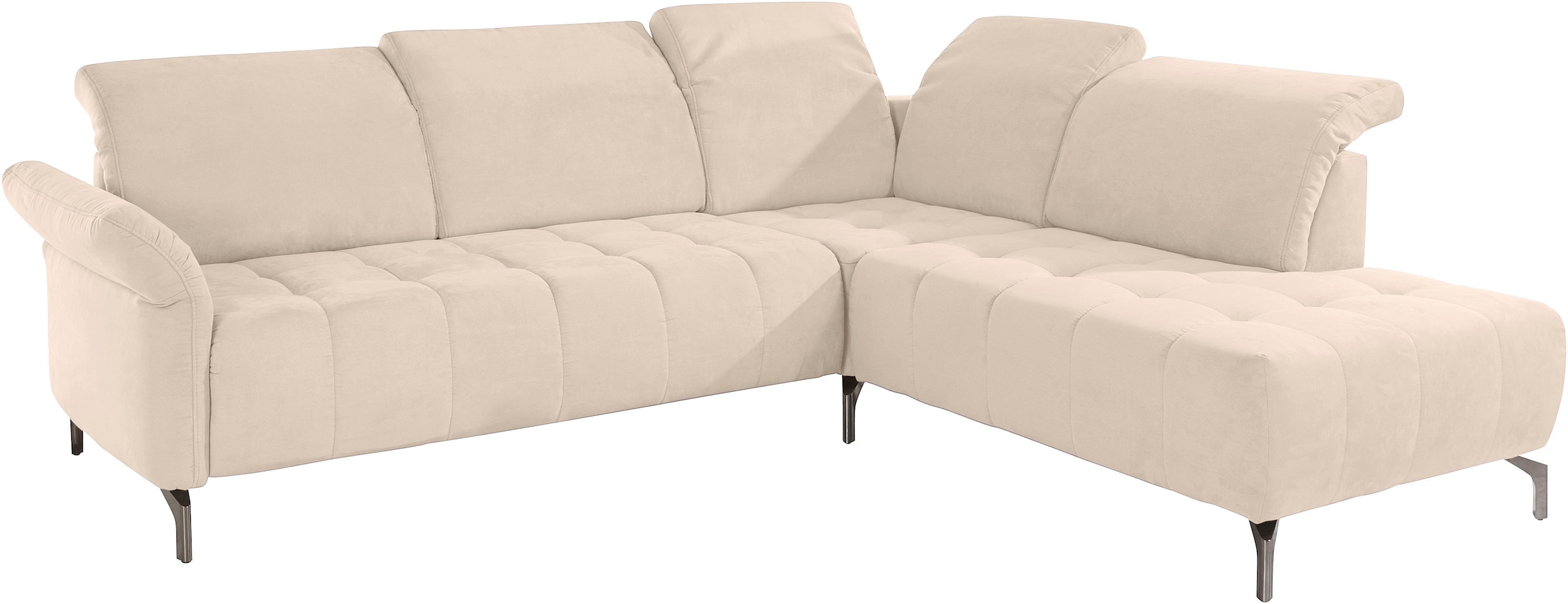 INOSIGN Ecksofa »Fresh L-Form« Federkern, wahlweise Kopfteilverstellung und motorischer Vorziehsitz