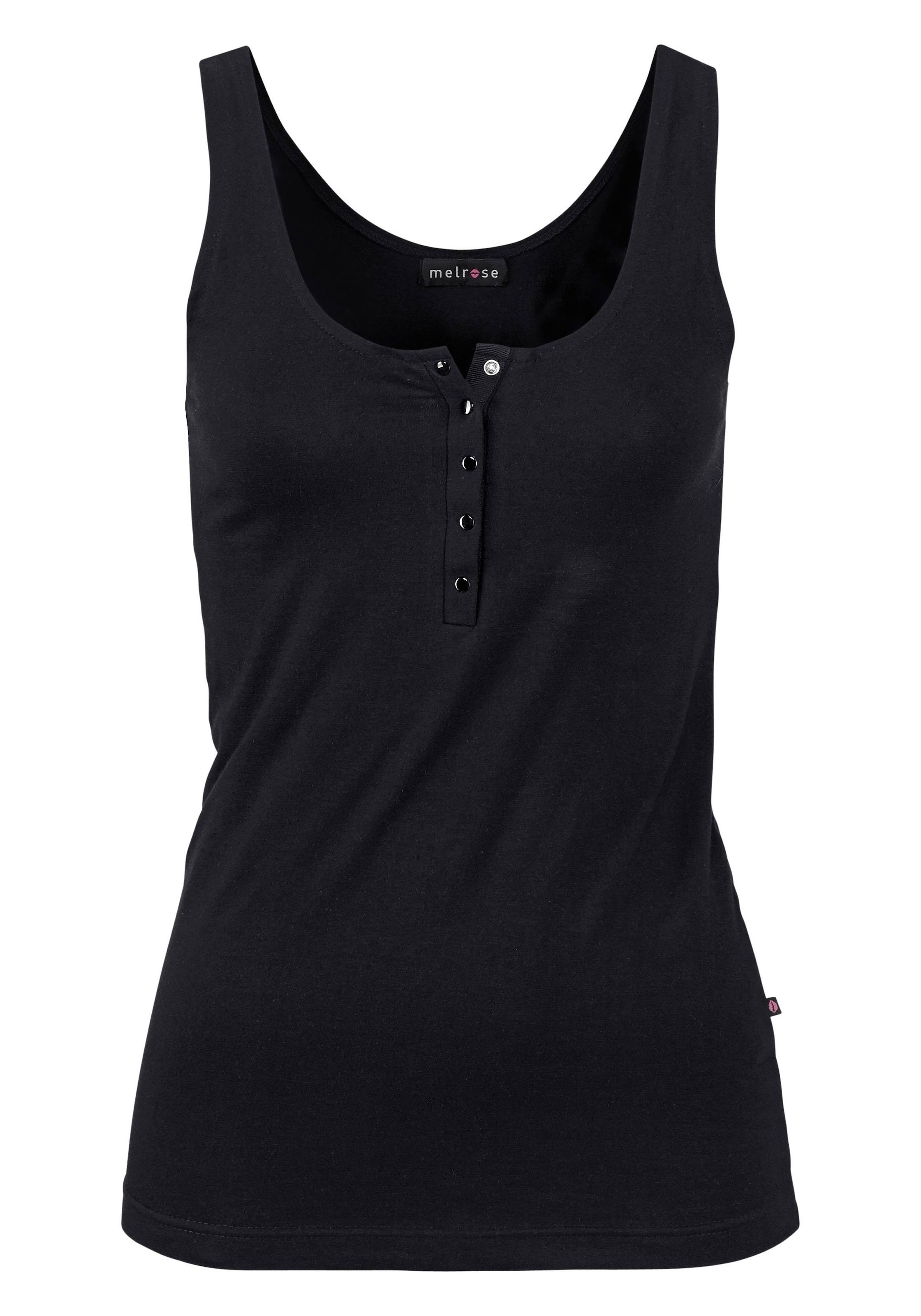 Melrose Tanktop, (Packung, 2 tlg.), figurbetont, mit Knopfleiste