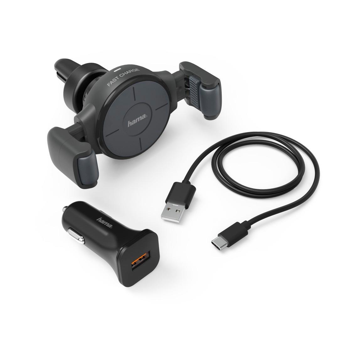 Hama Smartphone-Ladegerät »Kabelloses KFZ-Ladegerät "FC-10 Flex-Set", Anthrazit,... kaufen