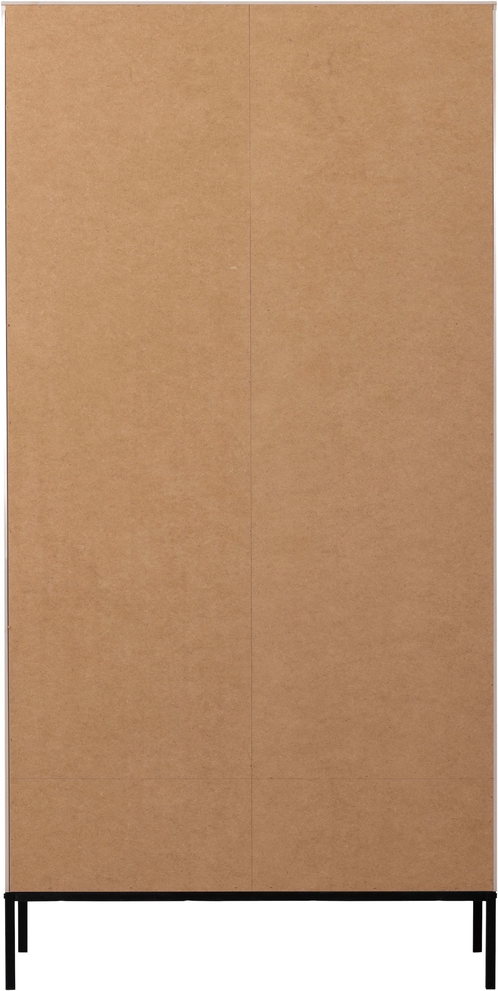 WOOOD Mehrzweckschrank »Adam FSC®-Kiefernholz mit Metallgestell H 200 x B 100 x T 53 cm« Tragkraft 15 kg pro Boden, Kleiderstange 10 kg, Einfach zu montierbar