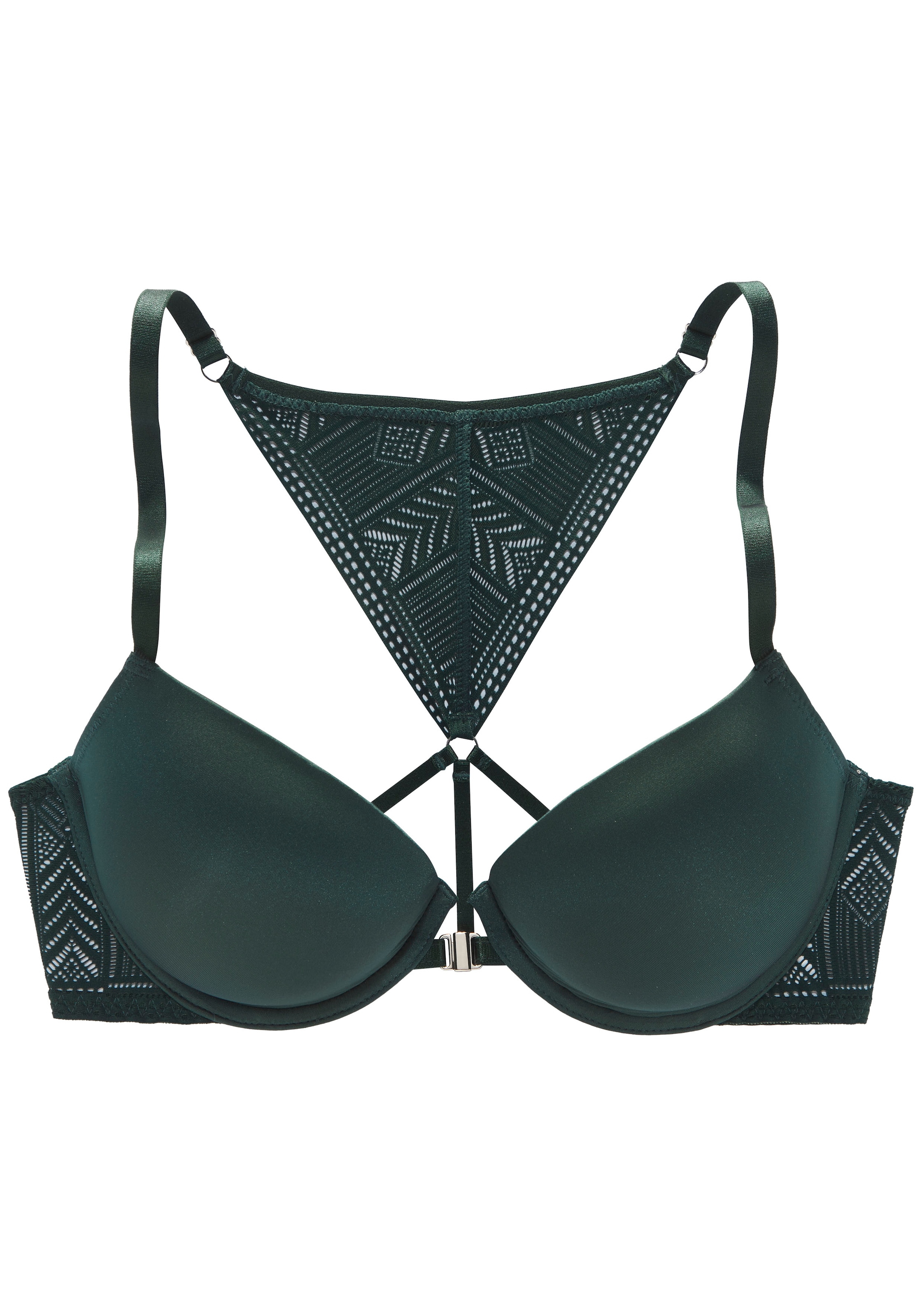 s.Oliver Push-up-BH »Fabienne«, mit Bügel und modischem Spitzenrücken, Dessous