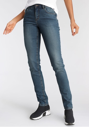 Slim-fit-Jeans »Svenja - Bund mit seitlichem Gummizugeinsatz«, High Waist