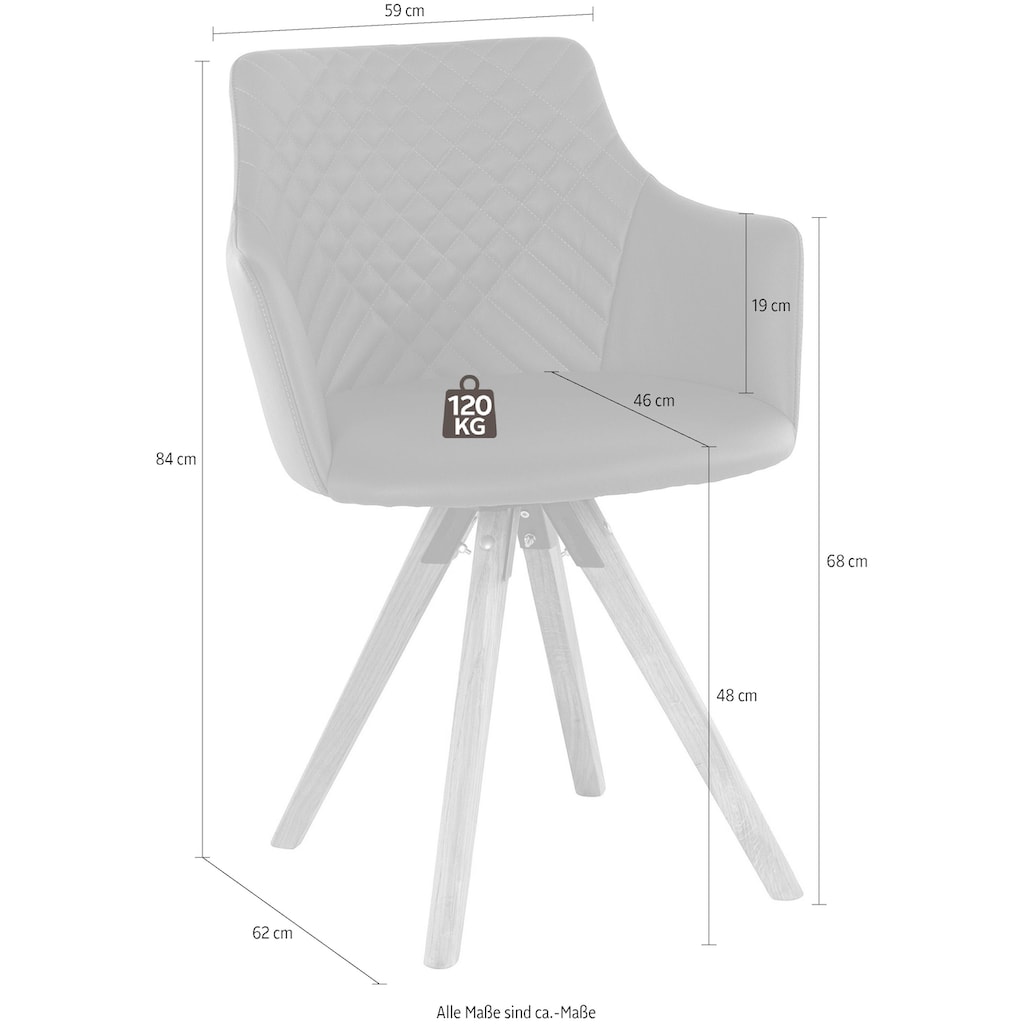 Home affaire Armlehnstuhl »LISABON«, (Set), 2 St., Microfaser