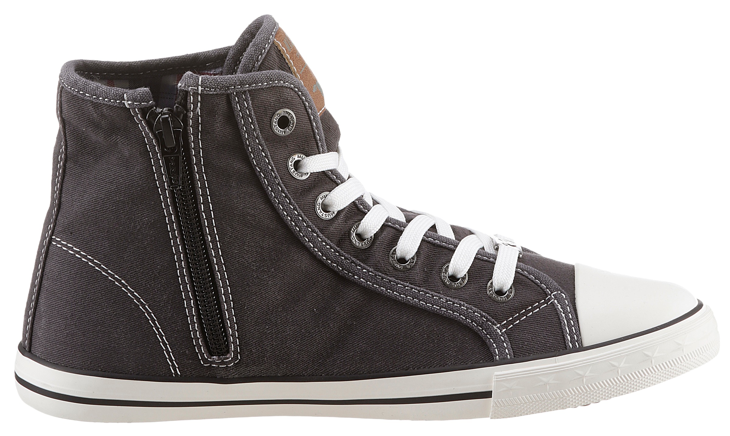 Mustang Shoes Sneaker, High Top-Sneaker, Schnürschuh mit Label in der Laufsohle