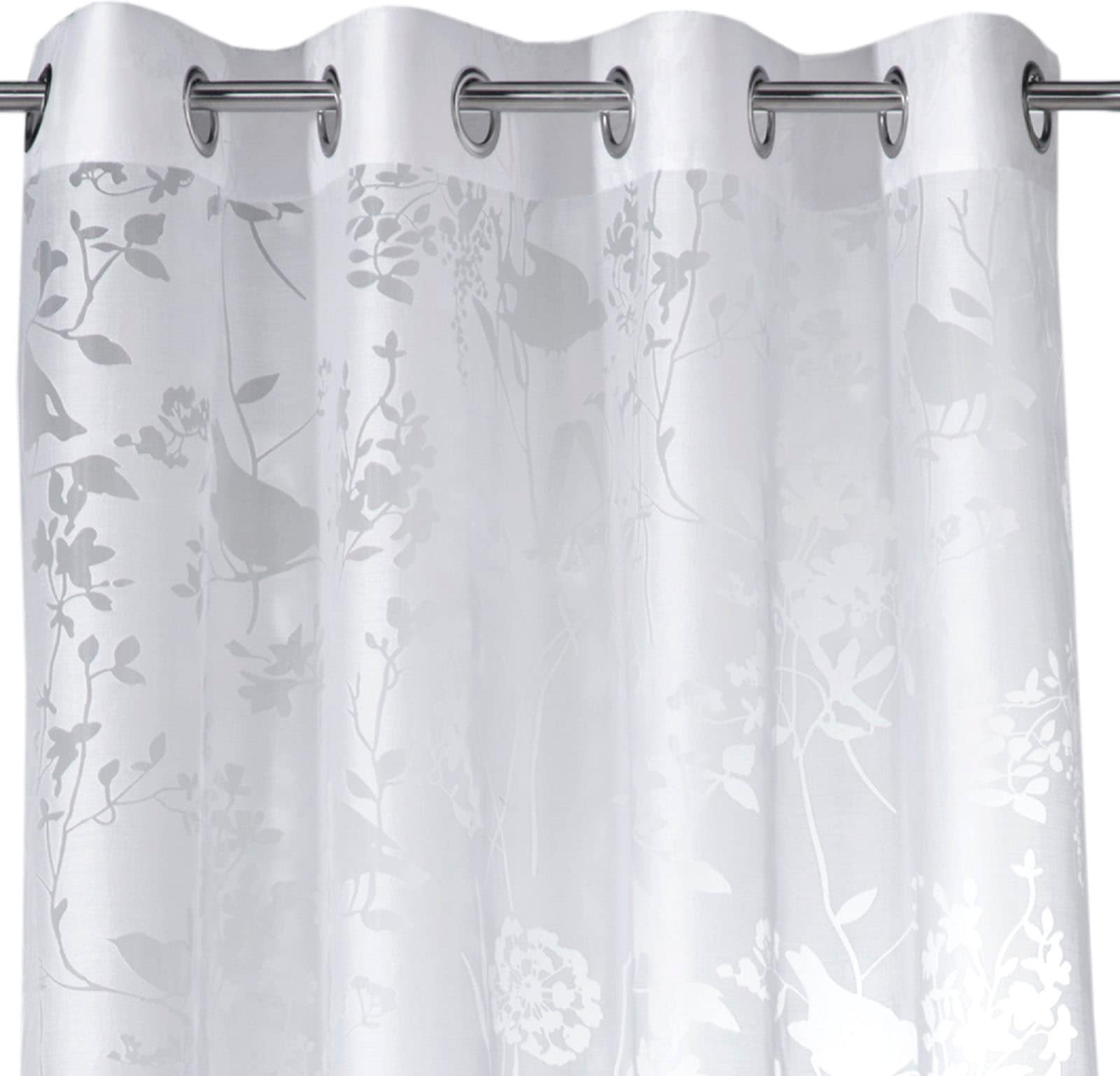 Weckbrodt Vorhang »Shorty«, (1 St.), Ausbrenner, Allover,transparent,Motiv Vögel und Zweige, Gardine, Store