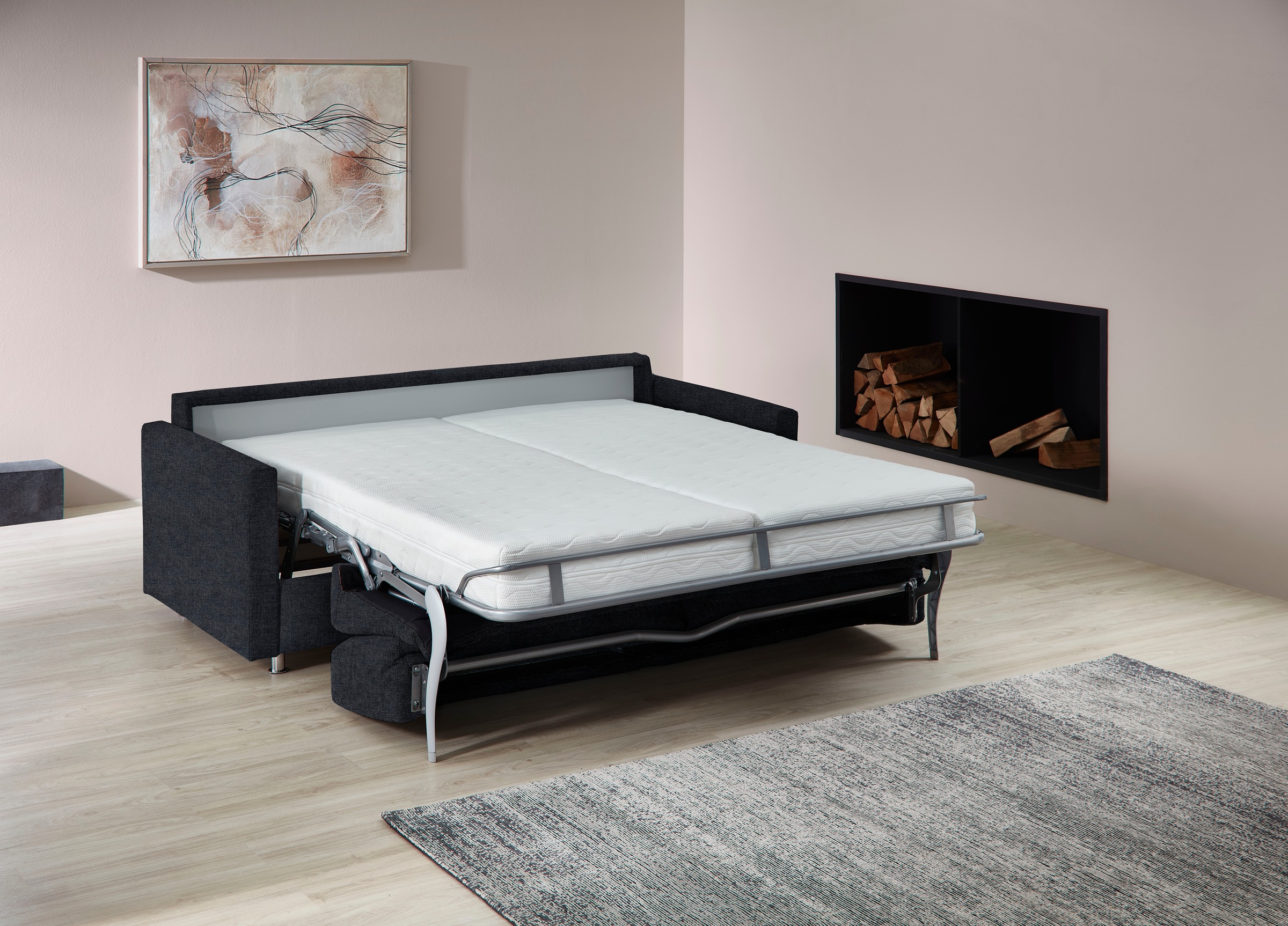Bali Schlafsofa »JUNARA, Dauerschlaffunkiton, 2 einzelne Matratzen,«, Sensoform- oder Gelformmatratzen und Lattenrost