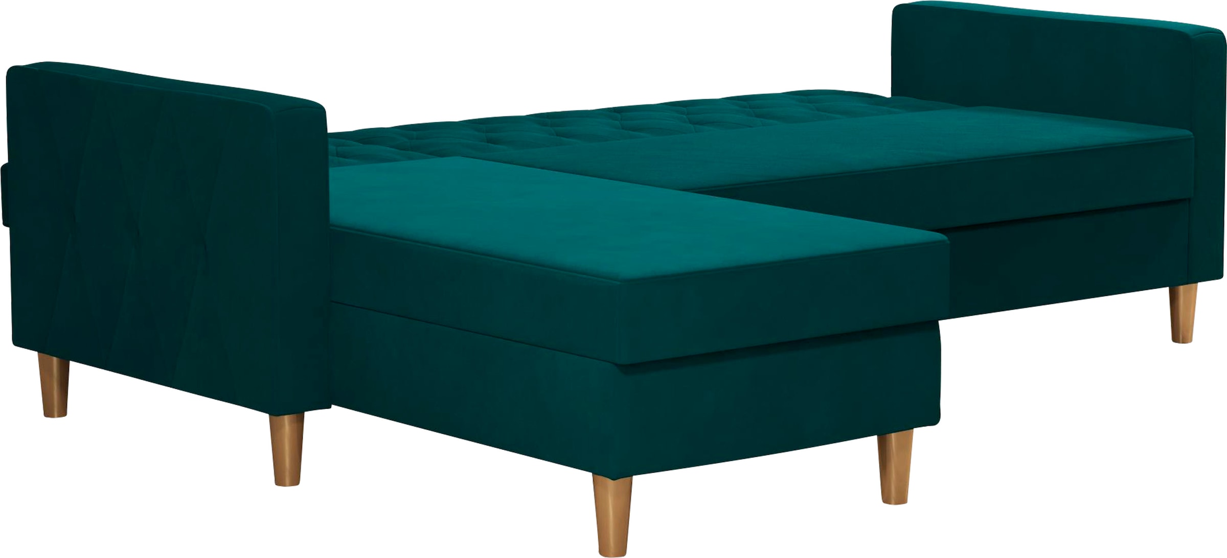 Dorel Home Ecksofa »Liberty, L-Form,« mit Schlafffunktion, Recamiere beidseitig montierbar, Sitzhöhe 43 cm